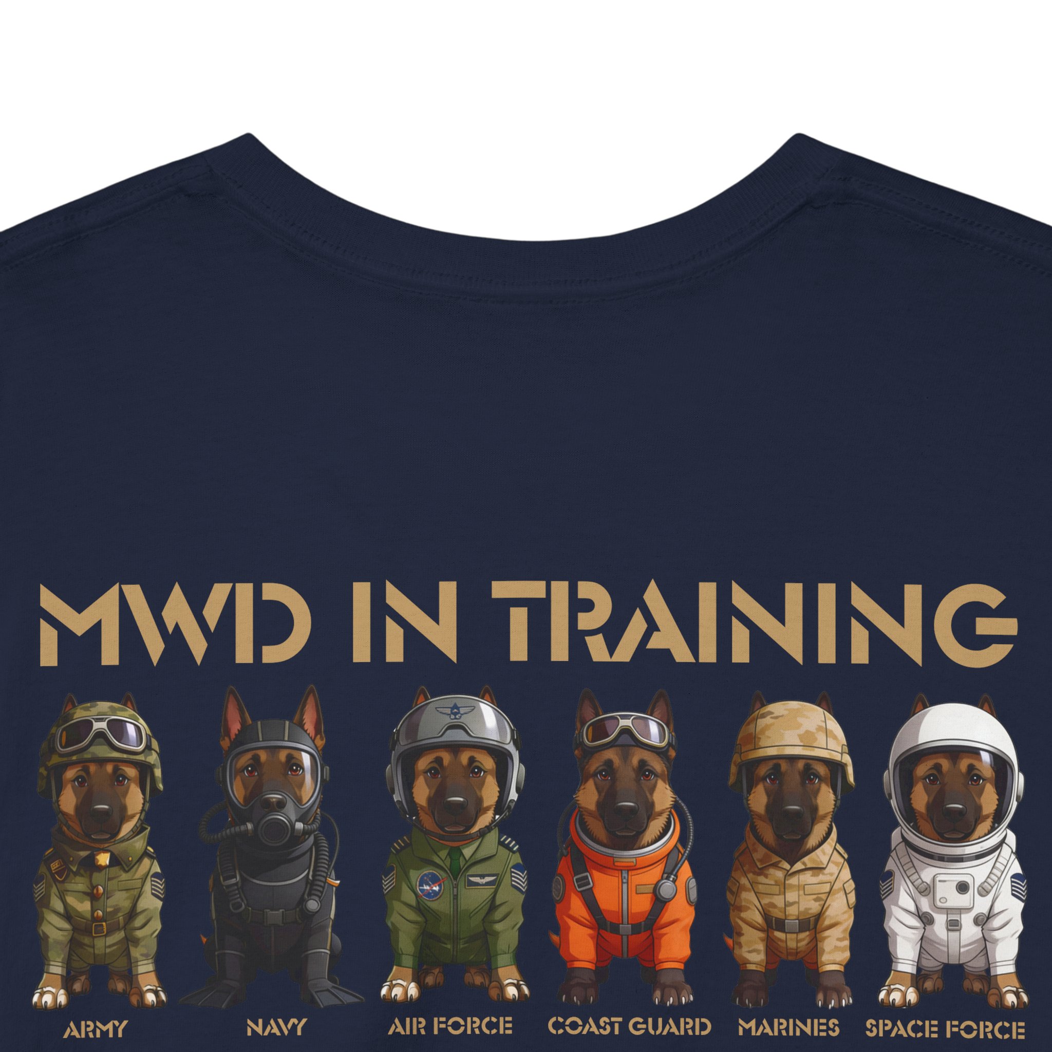 MWD In Training Tee — Military Working Dog Puppy Lineup T‑Shirt - Image 27