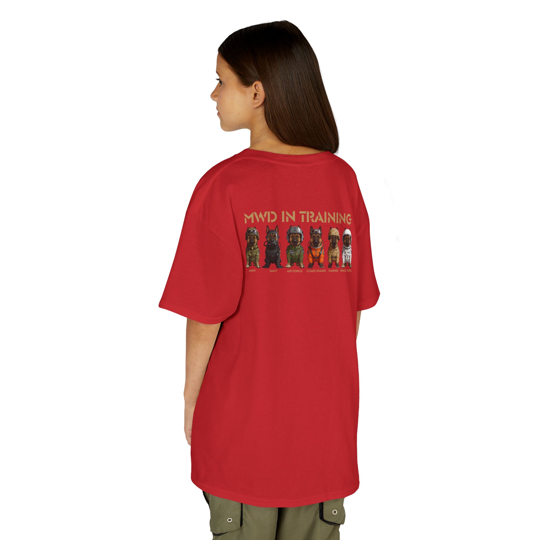 Kids Tee — 'MWD In Training' Cute Puppy Lineup Shirt - Image 14