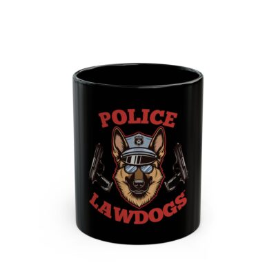 Police Lawdogs Black Ceramic Mug – K9 Officer Coffee Cup (11oz/15oz)