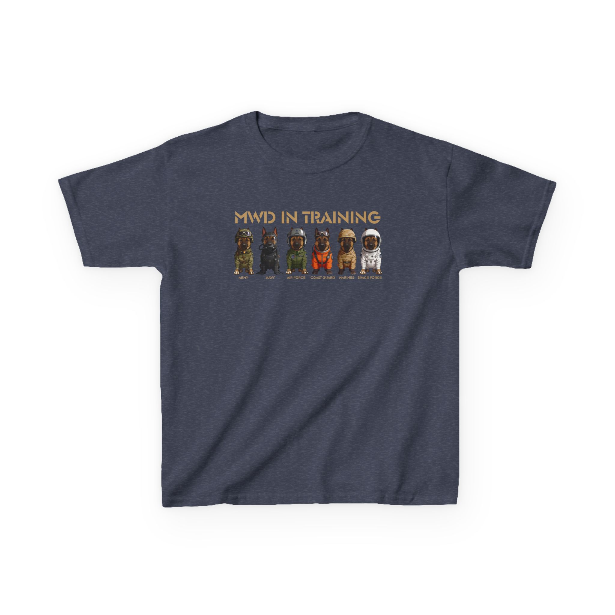 Kids Tee - "MWD Training" Cute Military Working Dog Puppies Shirt for Children - Image 26