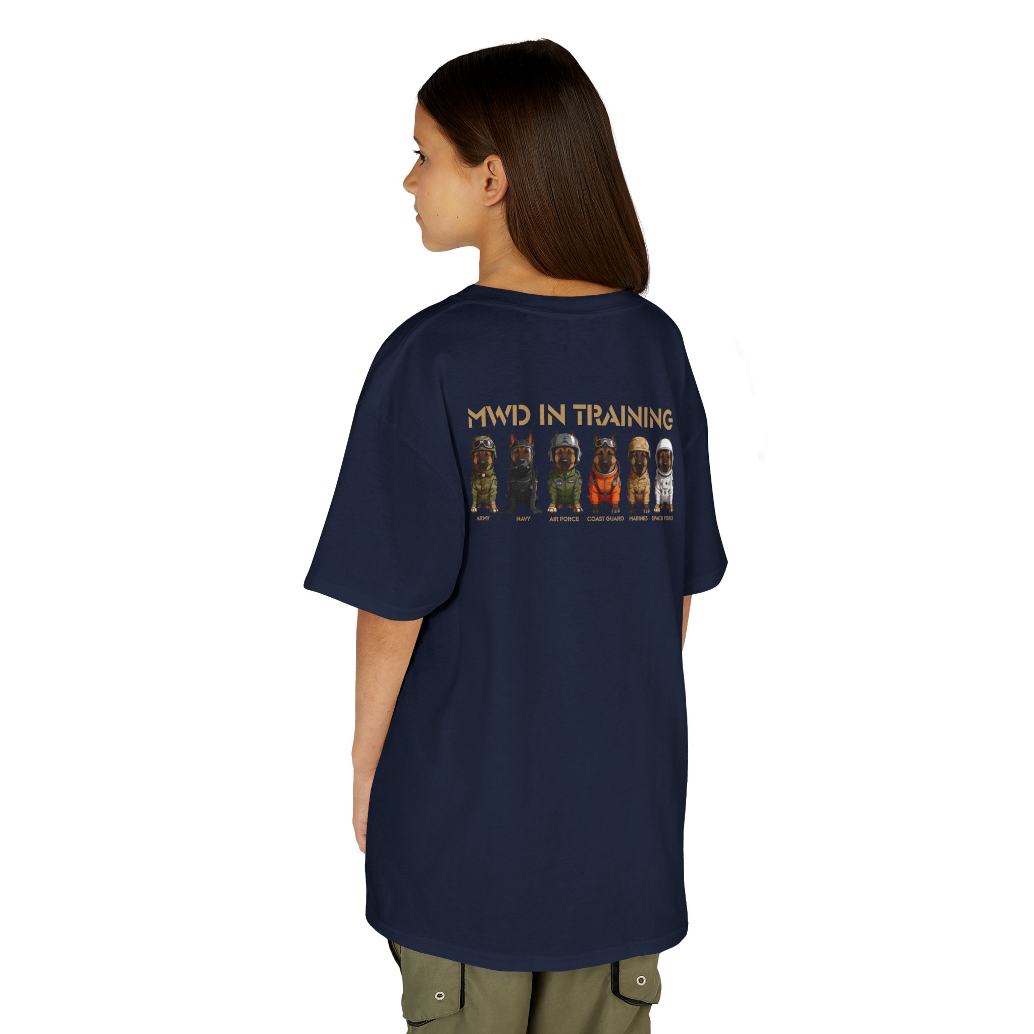 Kids Tee — 'MWD In Training' Cute Puppy Lineup Shirt - Image 10