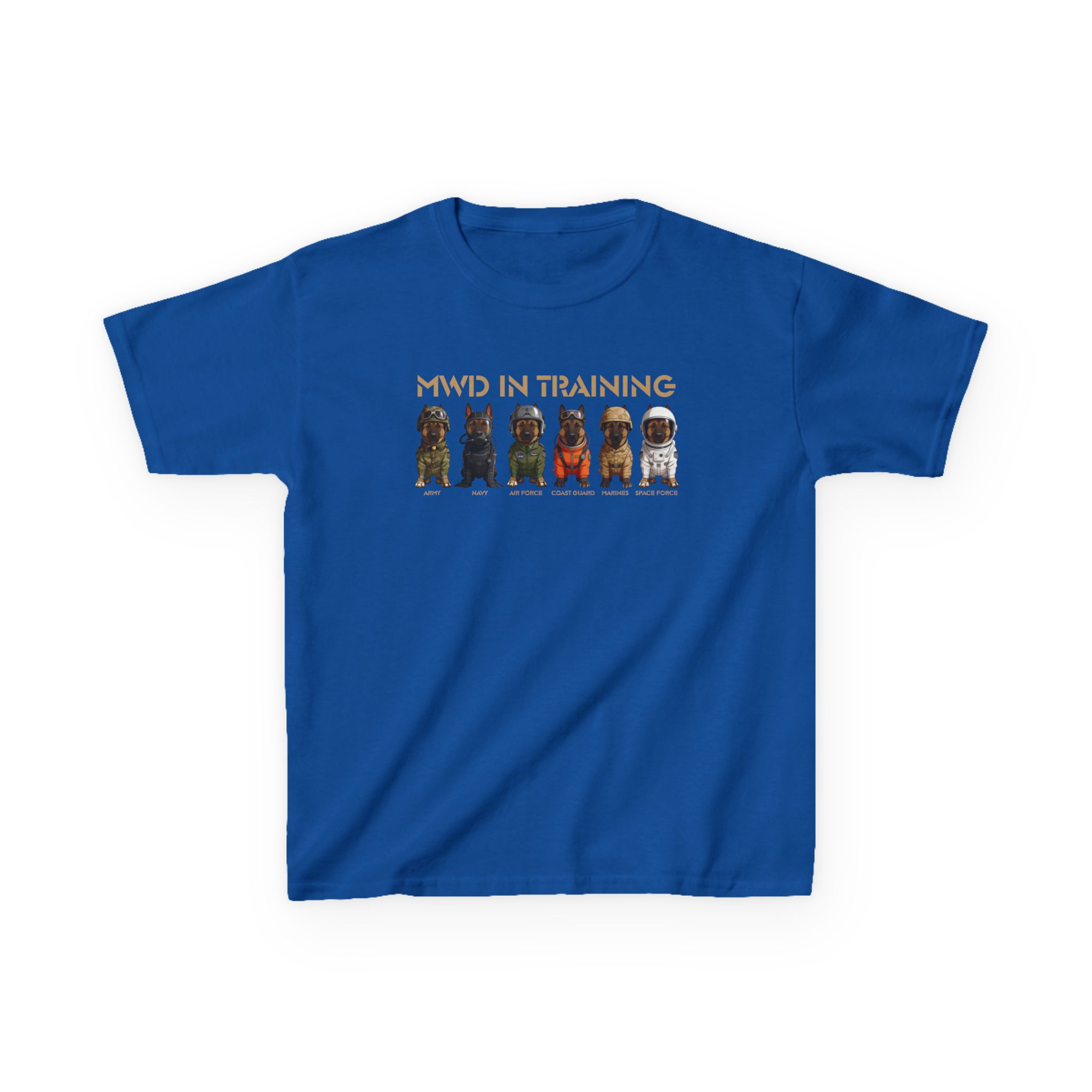 Kids Tee - "MWD Training" Cute Military Working Dog Puppies Shirt for Children - Image 21
