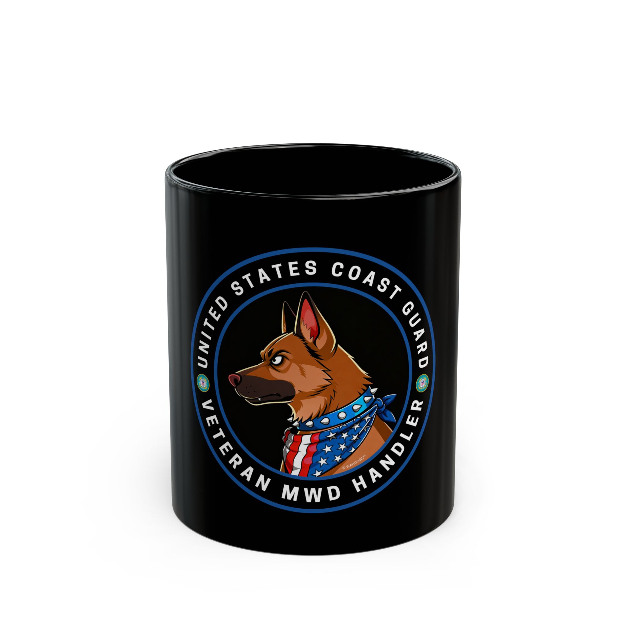 Veteran MWD Handler Mug — U.S. Coast Guard K9 Tribute (Black 11oz/15oz)