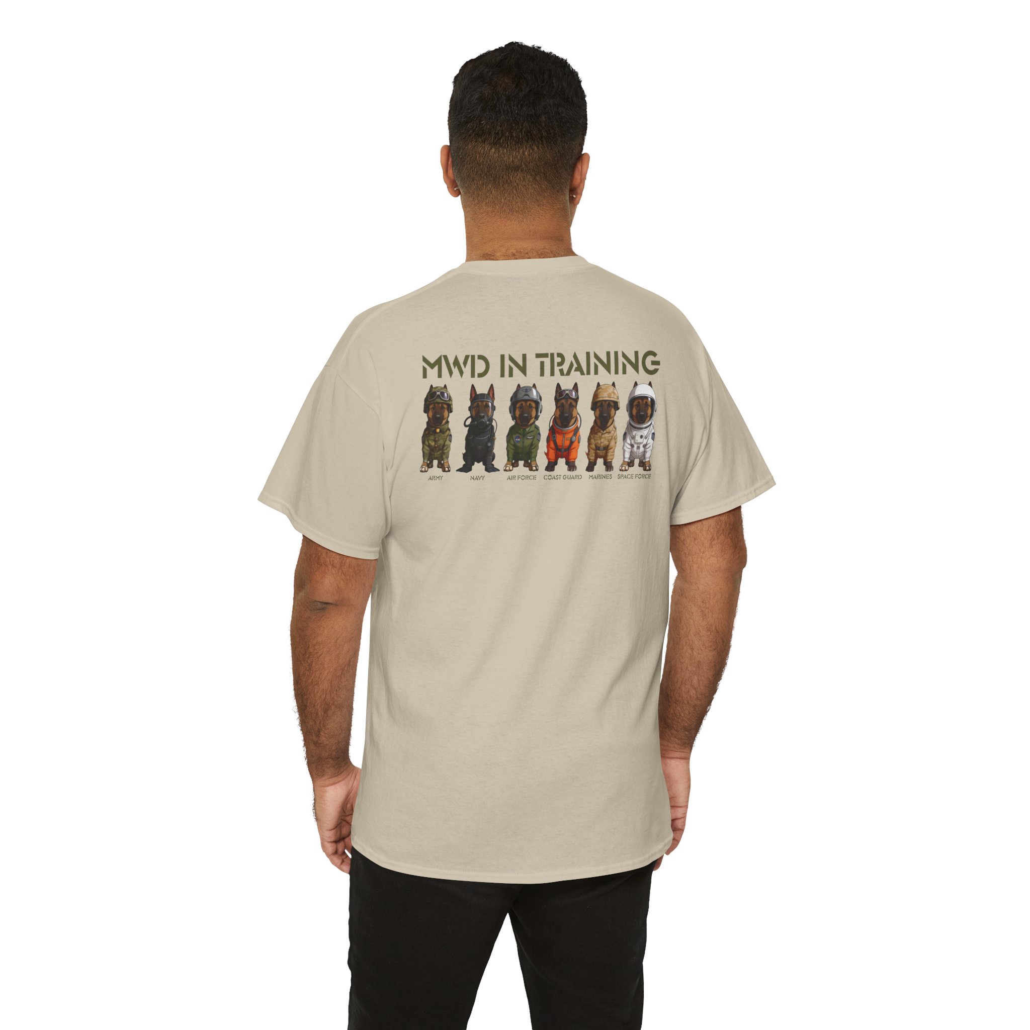 MWD In Training Tee — Military Working Dog Puppy Lineup T‑Shirt - Image 12
