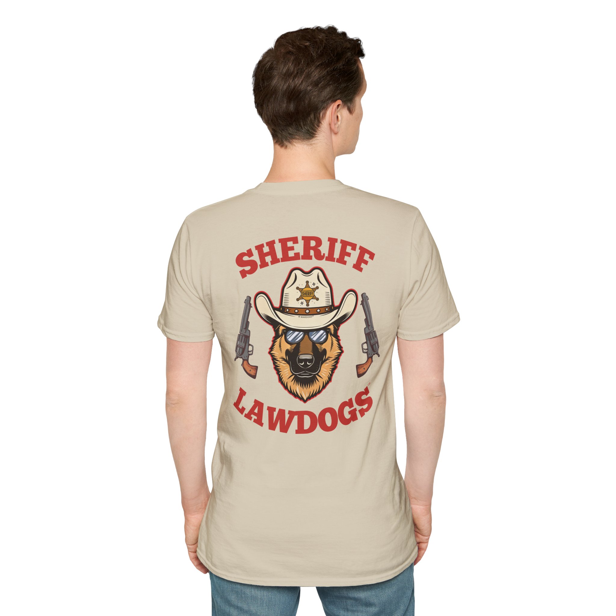 Sheriff Lawdogs T-Shirt — Cowboy Bear Badge Graphic Tee - Image 16