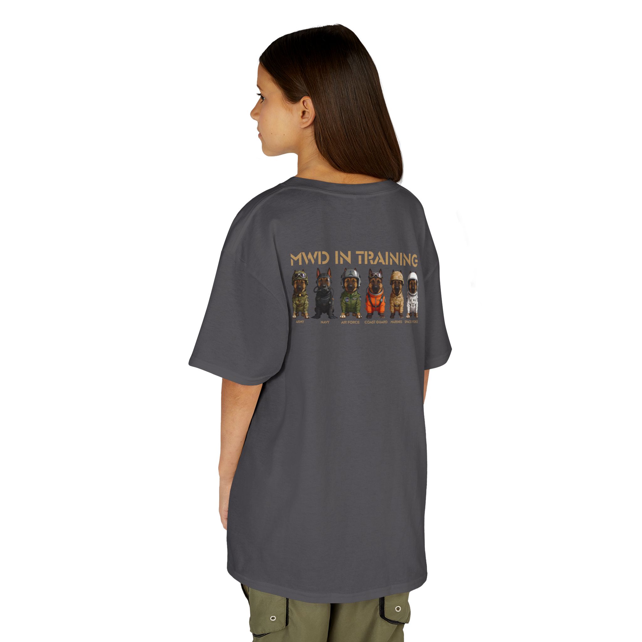 Kids Tee — 'MWD In Training' Cute Puppy Lineup Shirt - Image 6