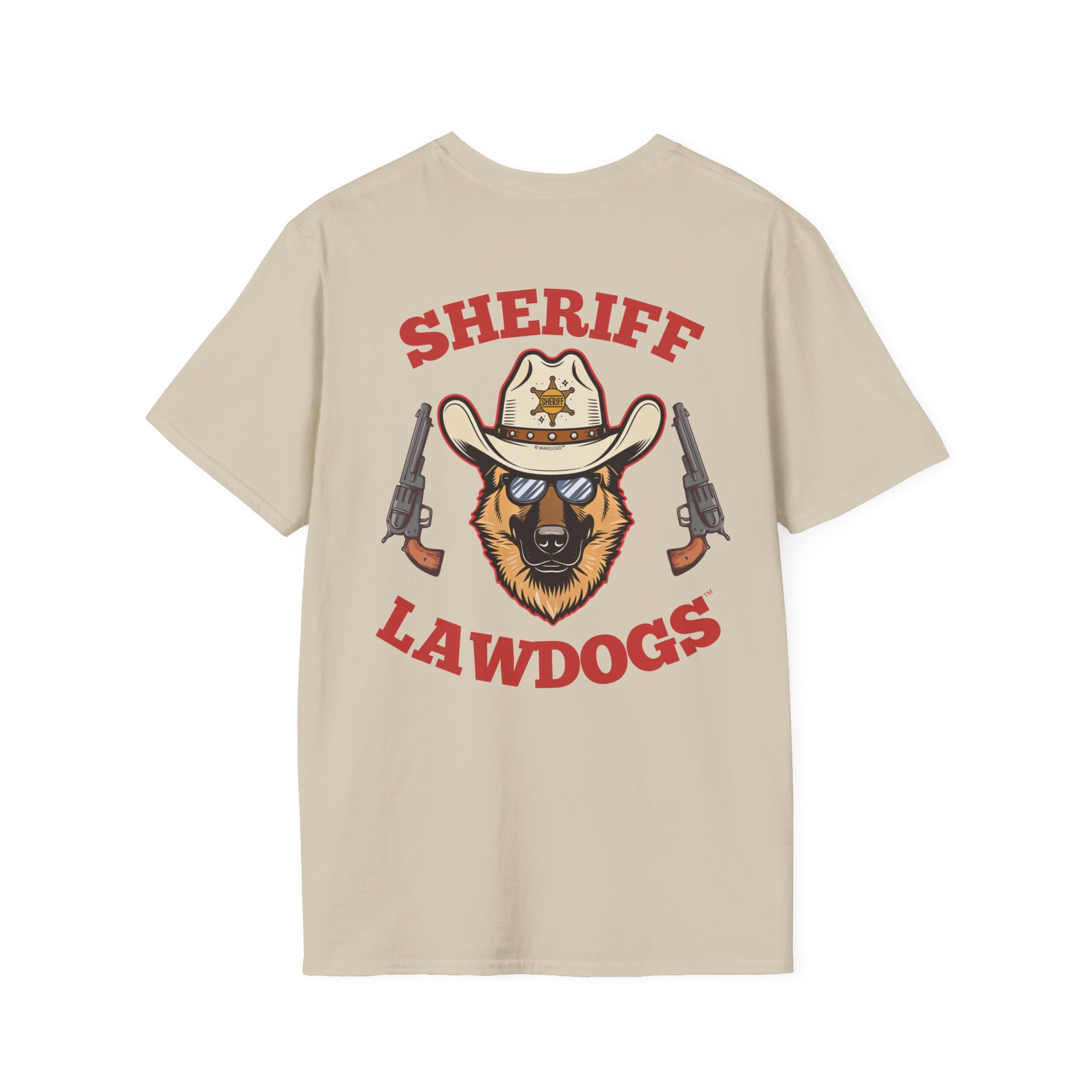 Sheriff Lawdogs T-Shirt — Cowboy Bear Badge Graphic Tee - Image 14