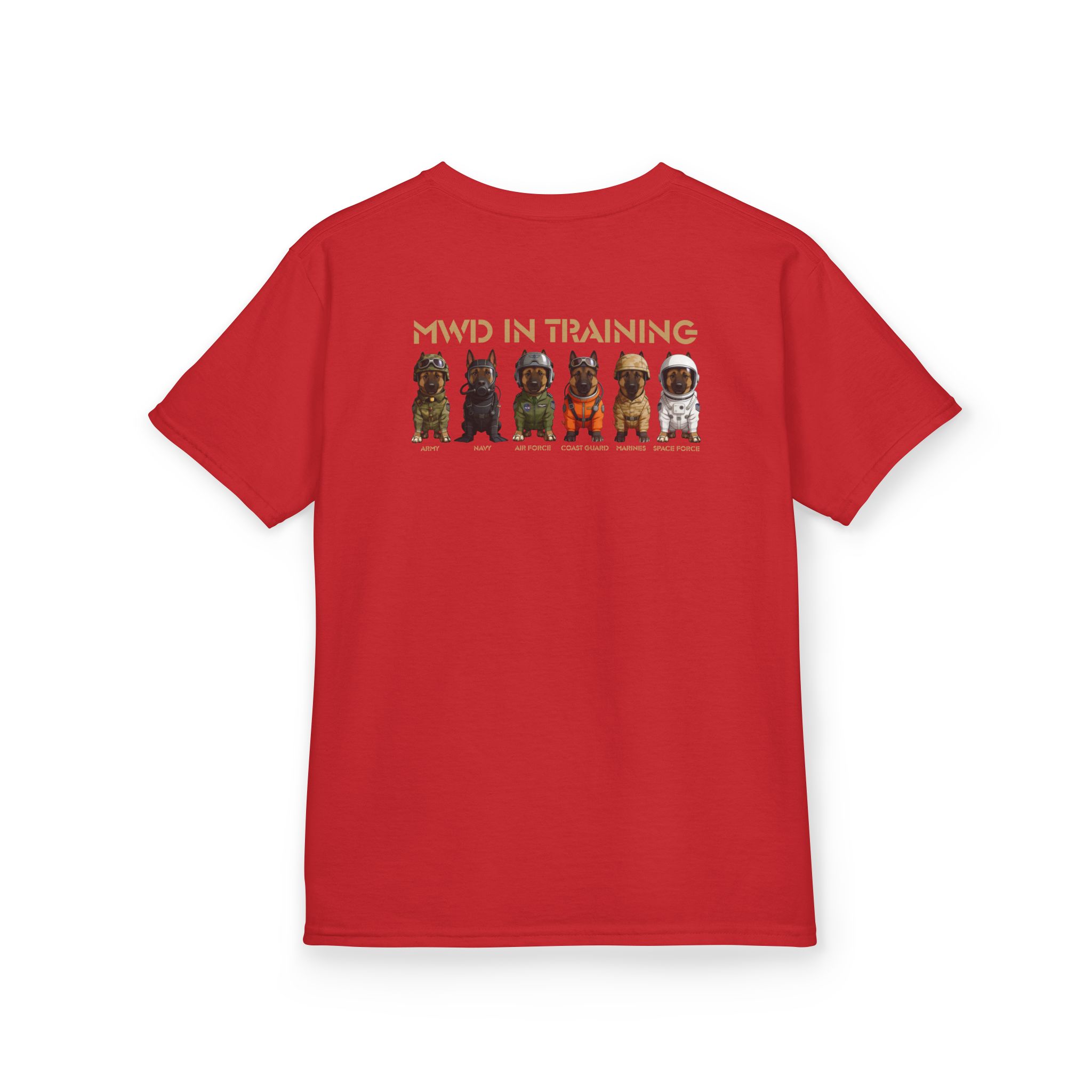 Kids Tee — 'MWD In Training' Cute Puppy Lineup Shirt - Image 13