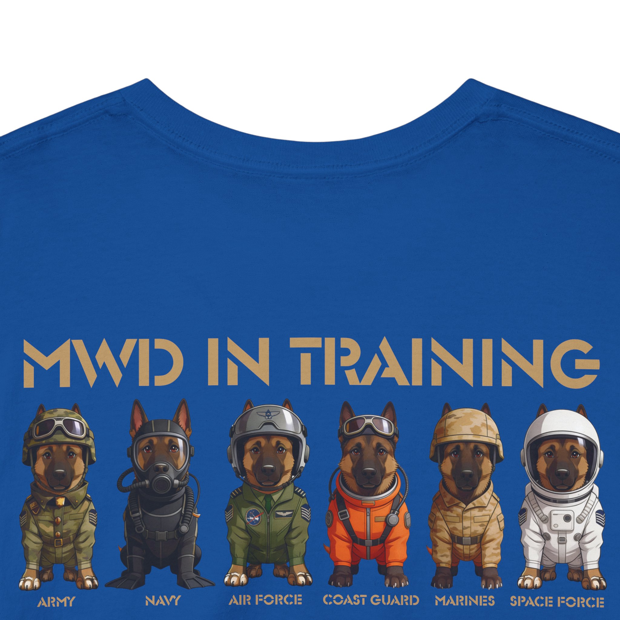 MWD In Training Tee — Military Working Dog Puppy Lineup T‑Shirt - Image 23