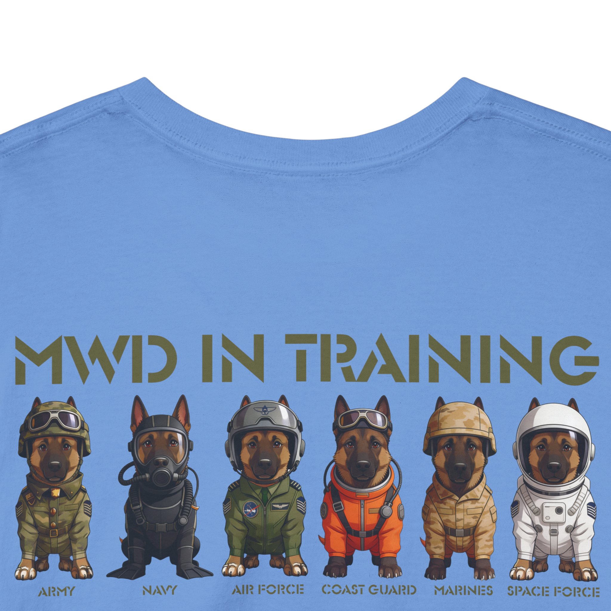 MWD In Training Tee — Military Working Dog Puppy Lineup T‑Shirt - Image 19