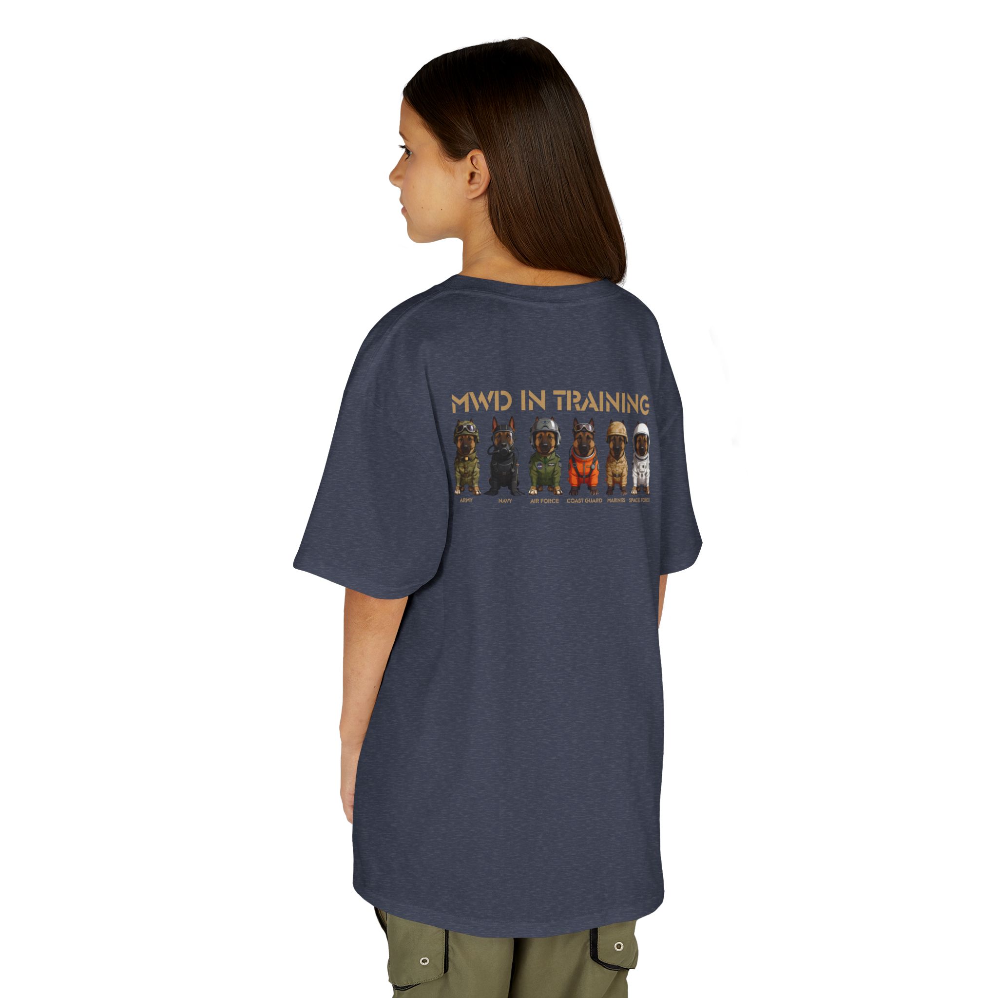 Kids Tee — 'MWD In Training' Cute Puppy Lineup Shirt - Image 12