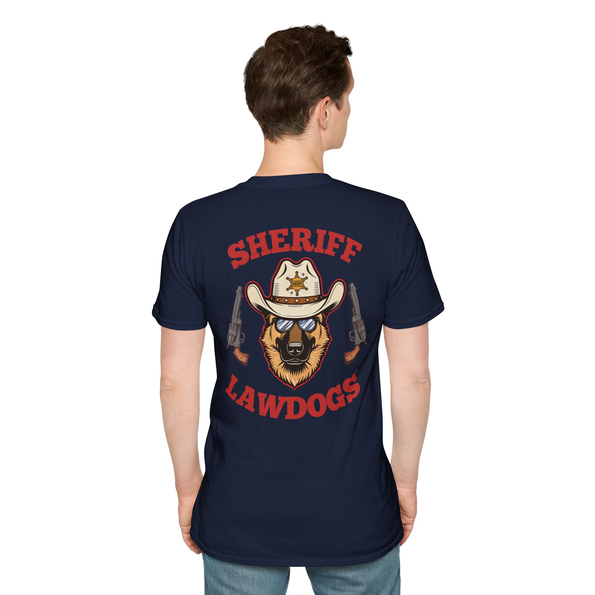 Sheriff Lawdogs T-Shirt — Cowboy Bear Badge Graphic Tee - Image 28