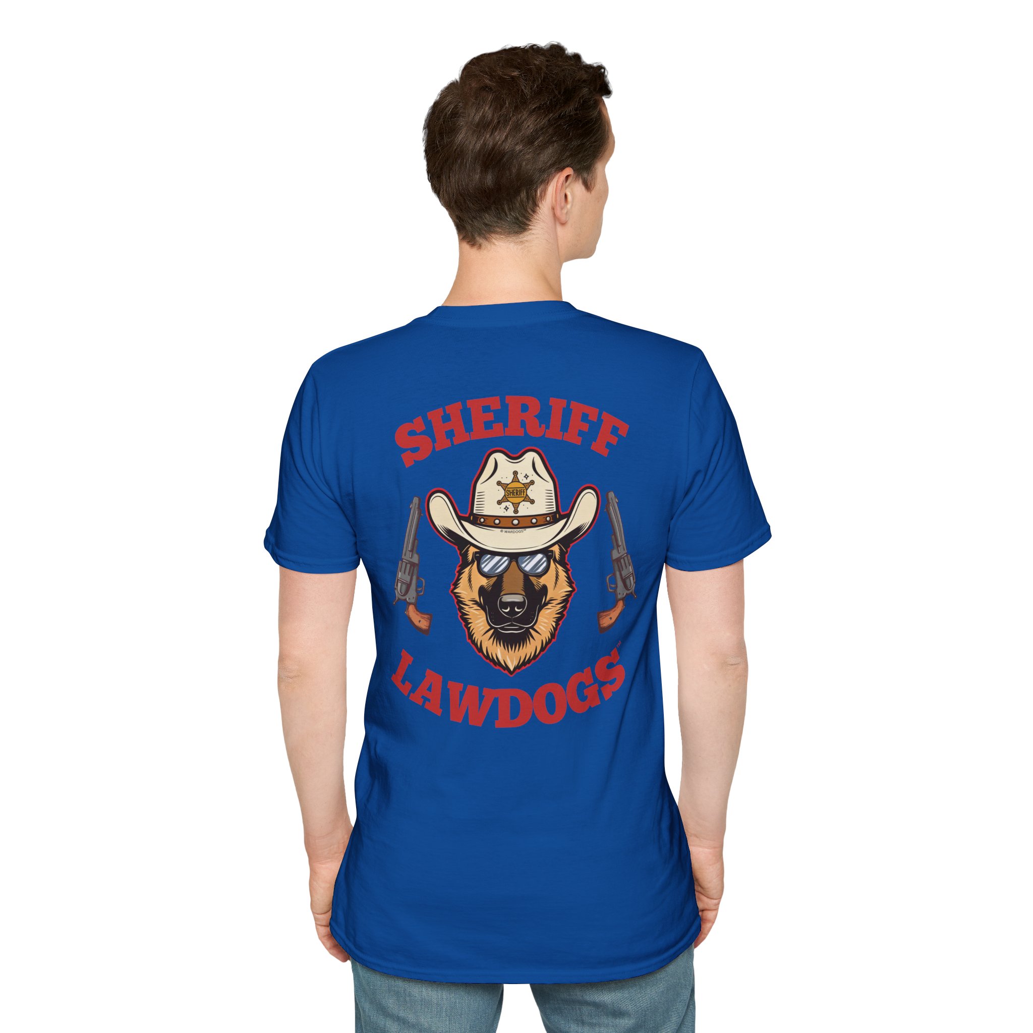 Sheriff Lawdogs T-Shirt — Cowboy Bear Badge Graphic Tee - Image 4