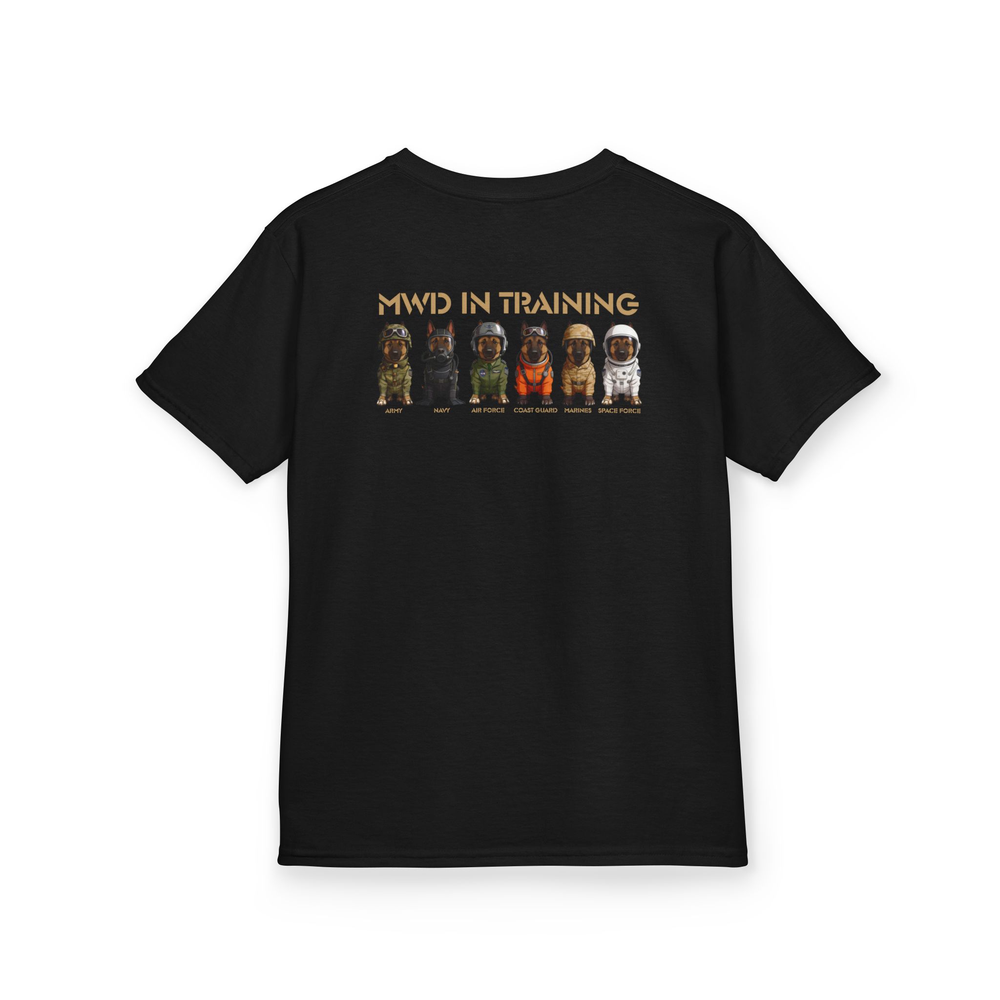 Kids Tee — 'MWD In Training' Cute Puppy Lineup Shirt - Image 3
