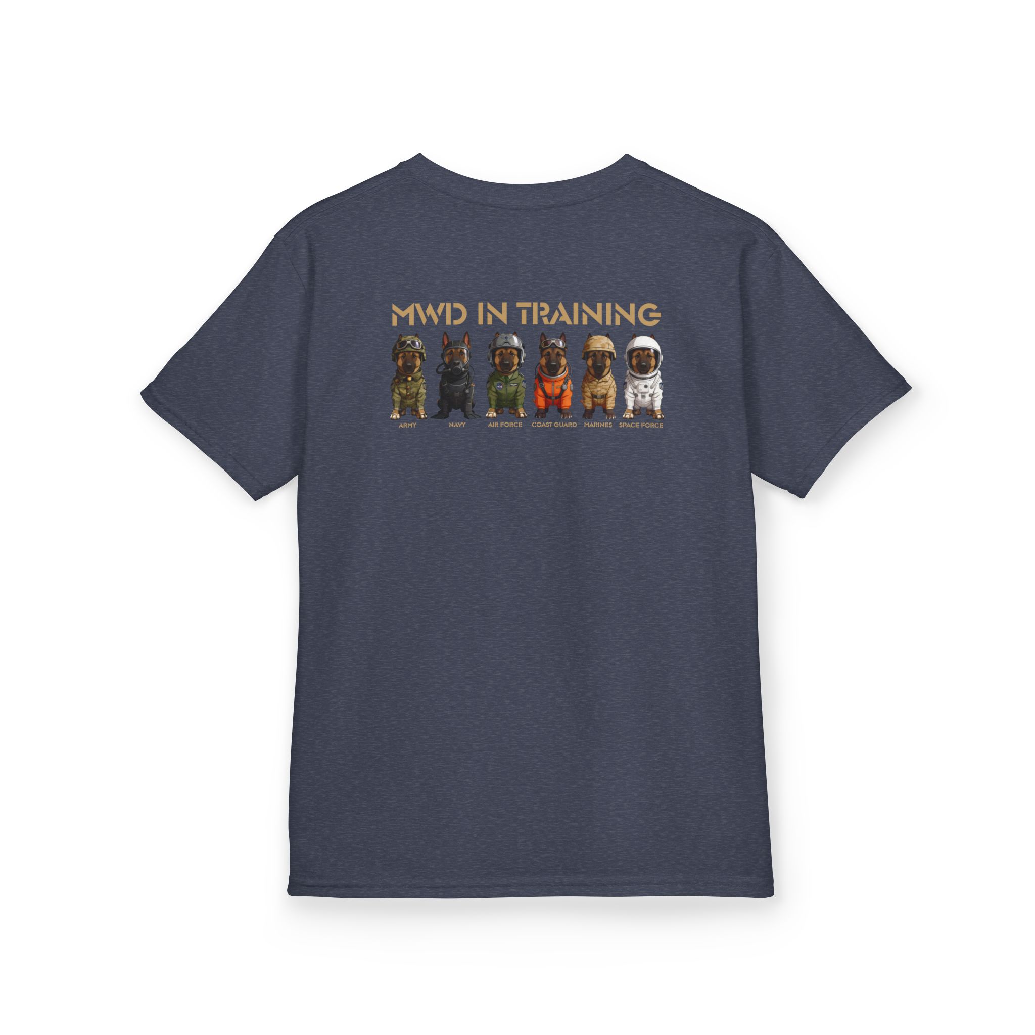 Kids Tee — 'MWD In Training' Cute Puppy Lineup Shirt - Image 11