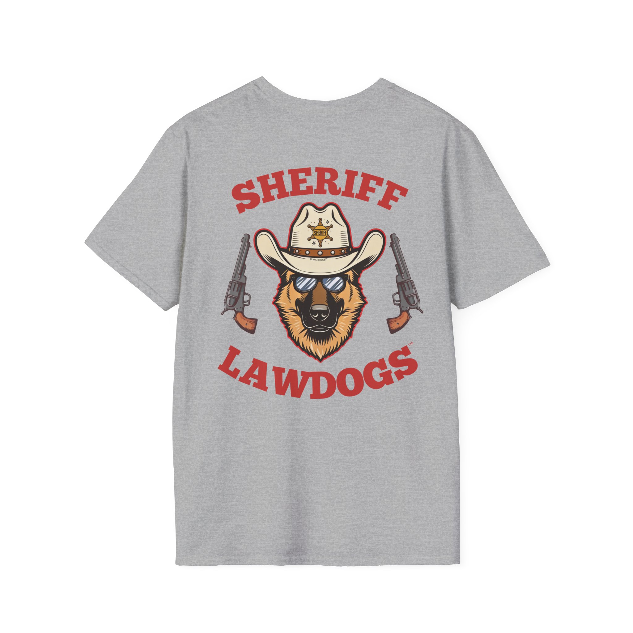Sheriff Lawdogs T-Shirt — Cowboy Bear Badge Graphic Tee - Image 18