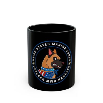 Veteran MWD Handler Mug — U.S. Marine Corps K9 Tribute (Black 11oz/15oz)