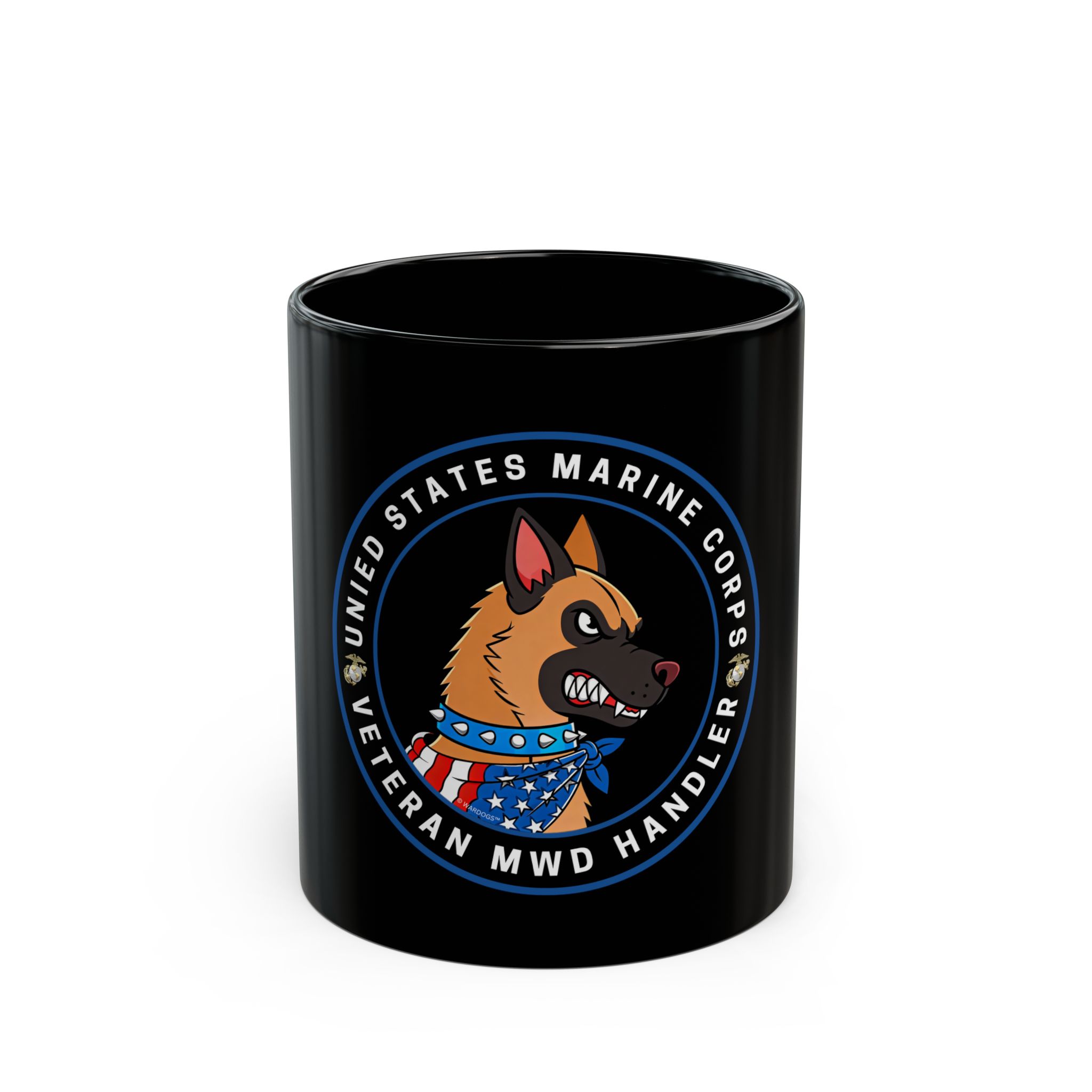 Veteran MWD Handler Mug — U.S. Marine Corps K9 Tribute (Black 11oz/15oz)