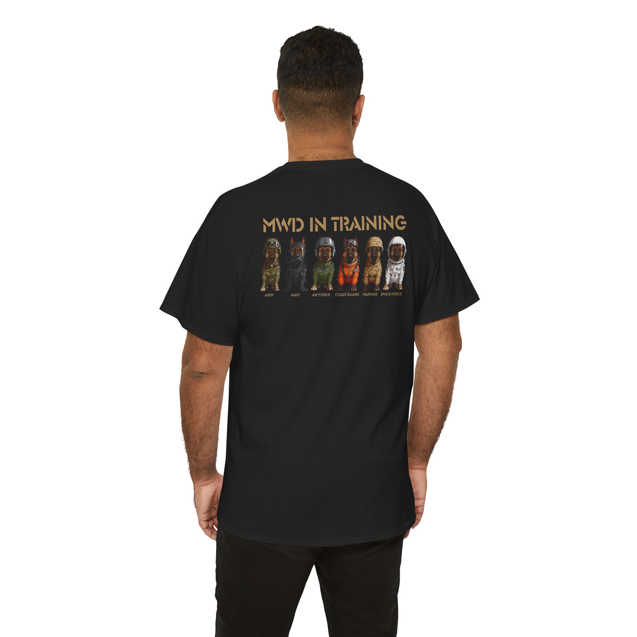 MWD In Training Tee — Military Working Dog Puppy Lineup T‑Shirt - Image 8