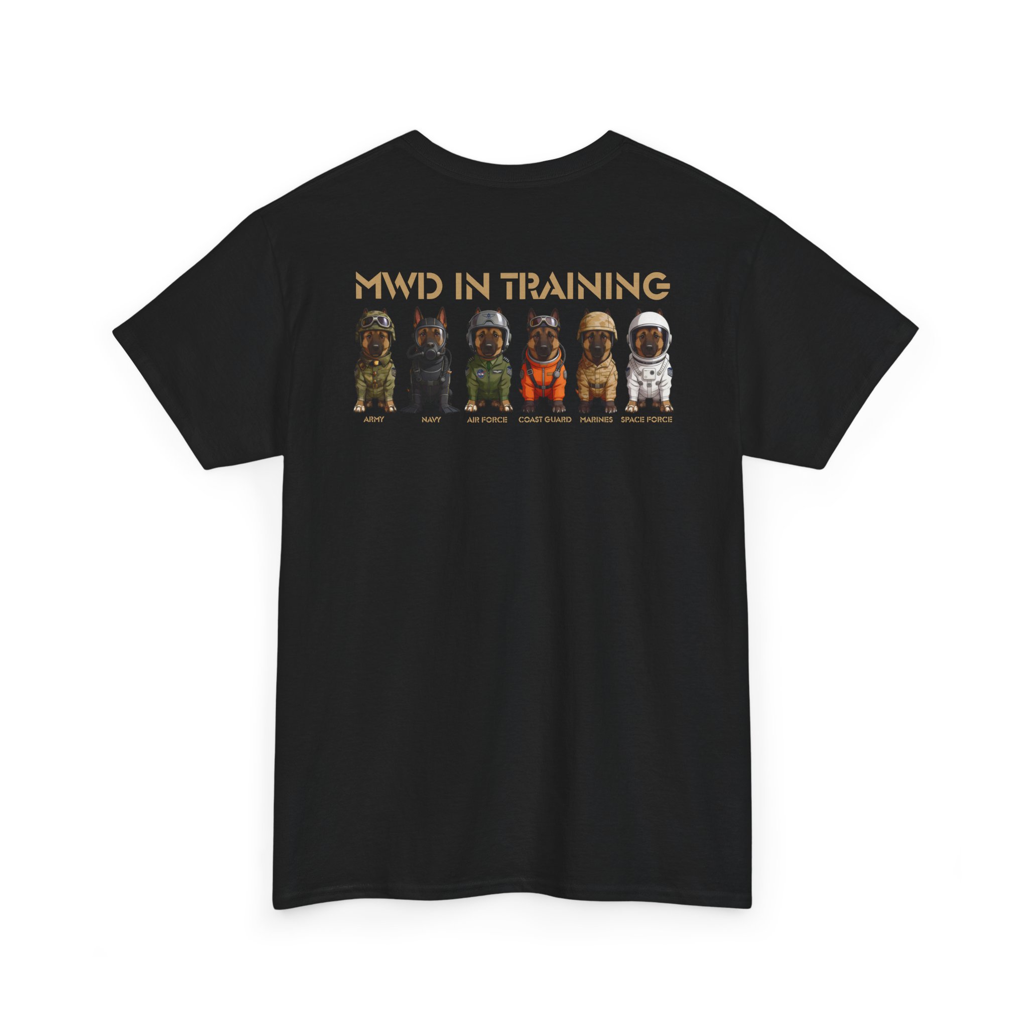 MWD In Training Tee — Military Working Dog Puppy Lineup T‑Shirt - Image 6