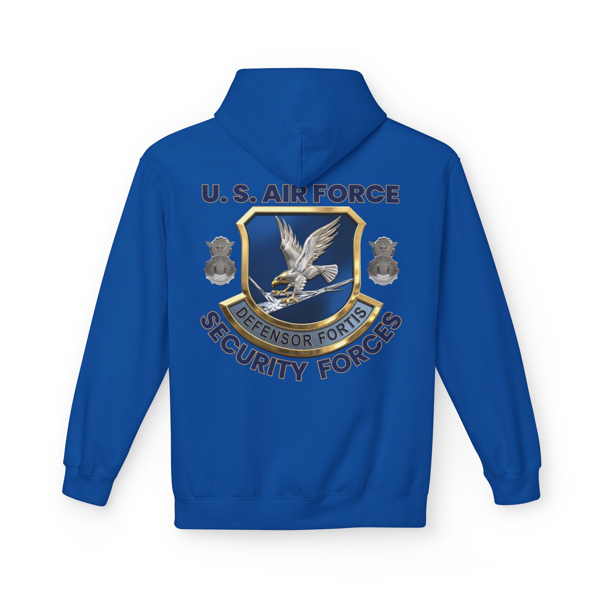 Air Force Security Forces Emblem Hoodie – U.S. Air Force Defensor Fortis Back Print - Image 15