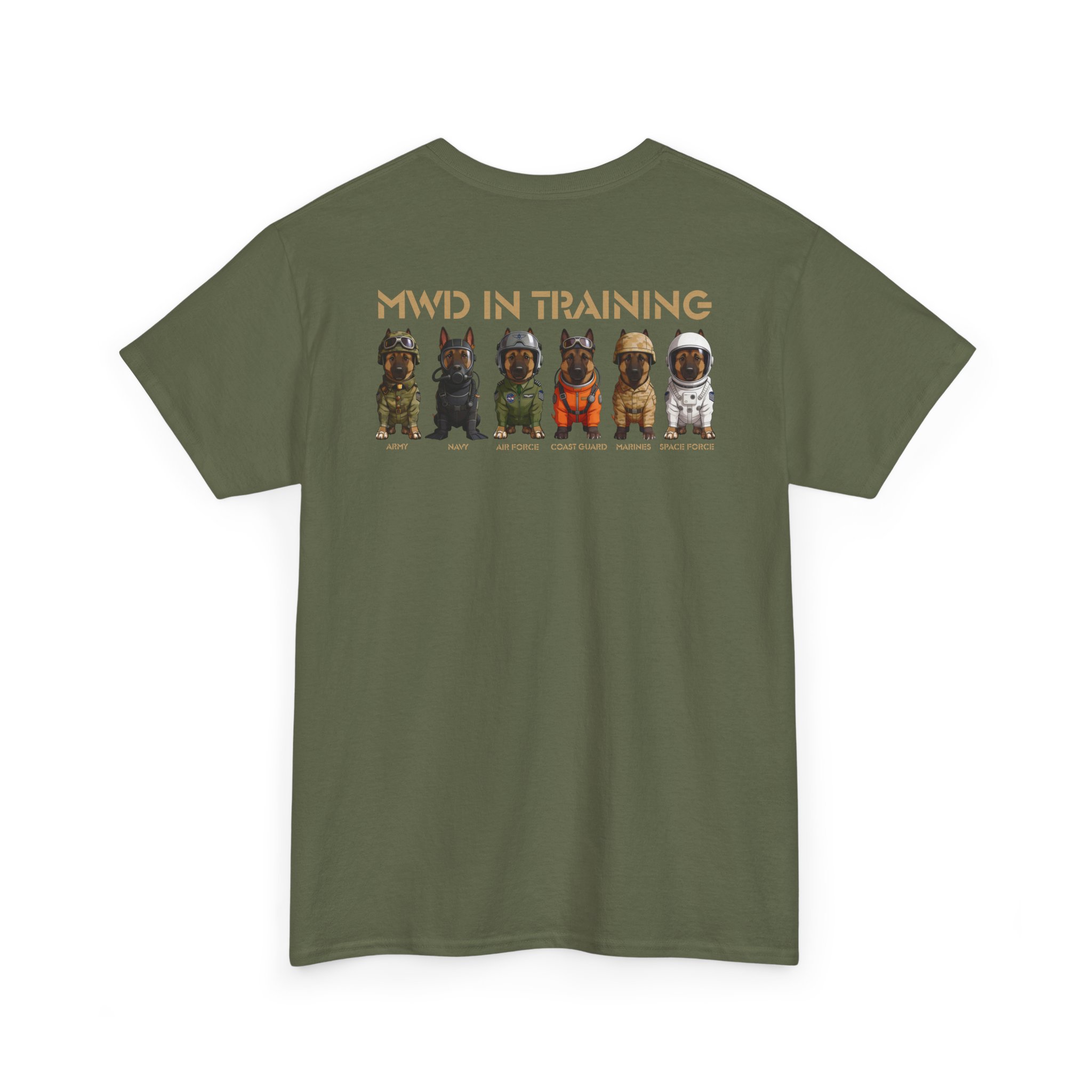 MWD In Training Tee — Military Working Dog Puppy Lineup T‑Shirt - Image 34