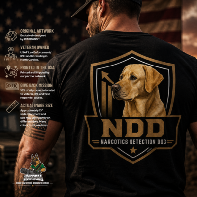 WARDOGS™ NDD Labrador Detection Dog Shirt | Narcotics Detection K9 Tee | Military & Law Enforcement Working Dog Apparel