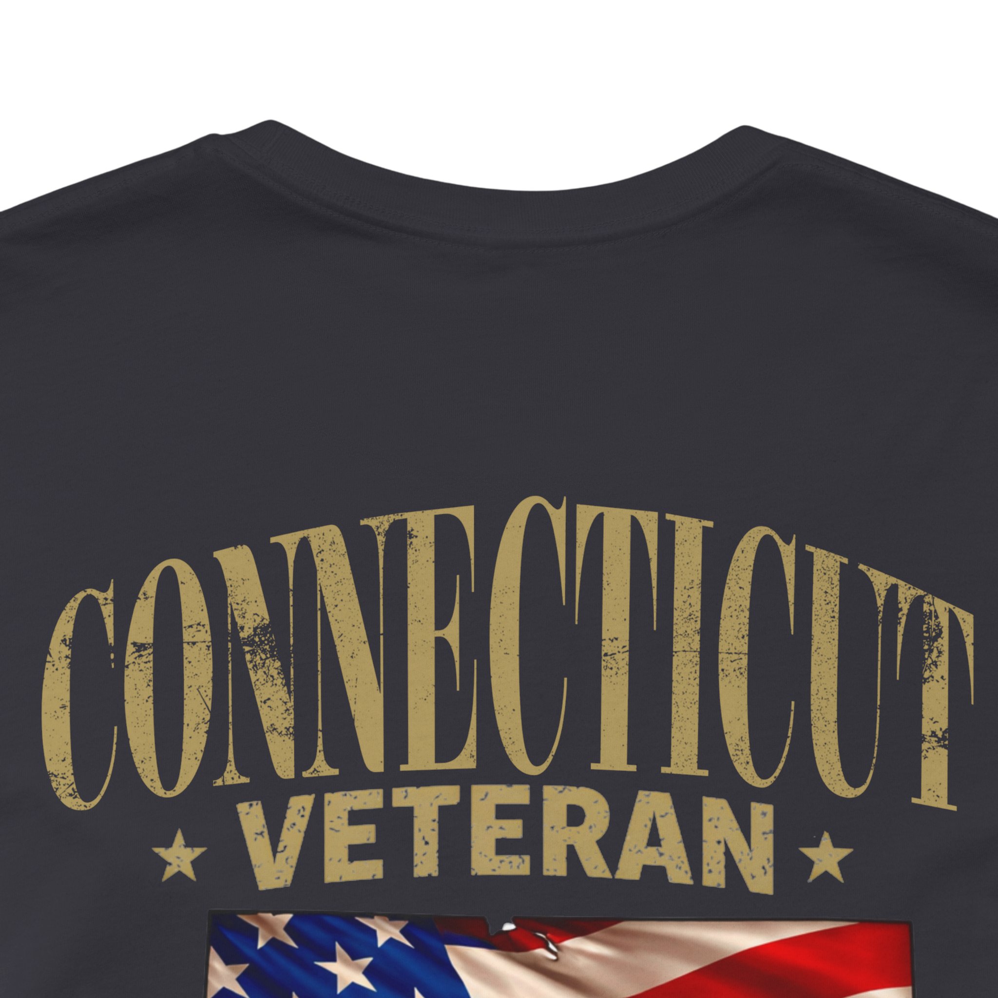 Connecticut Veteran T-Shirt — American Flag Alaska Map Military Tribute Tee - Image 29
