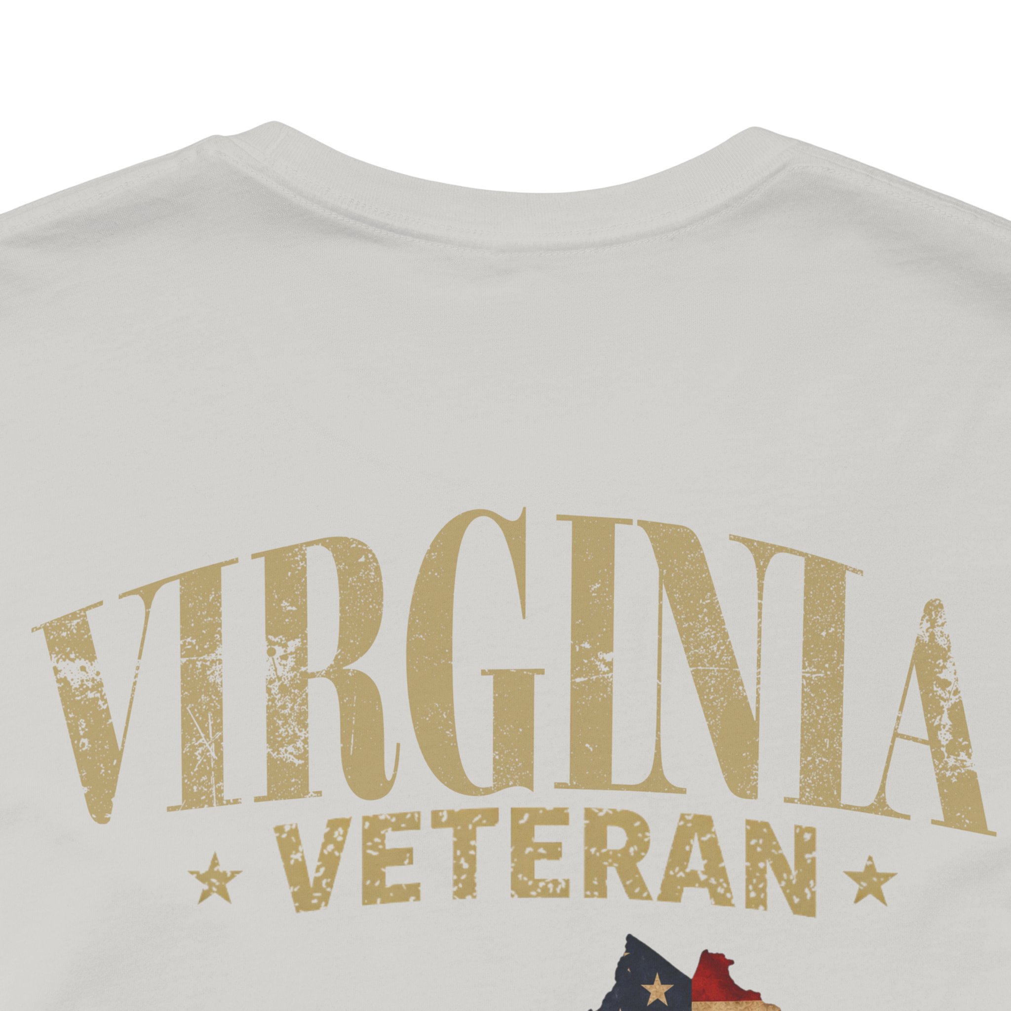 Virginia Veteran T-Shirt — American Flag Map Military Tribute Tee - Image 43