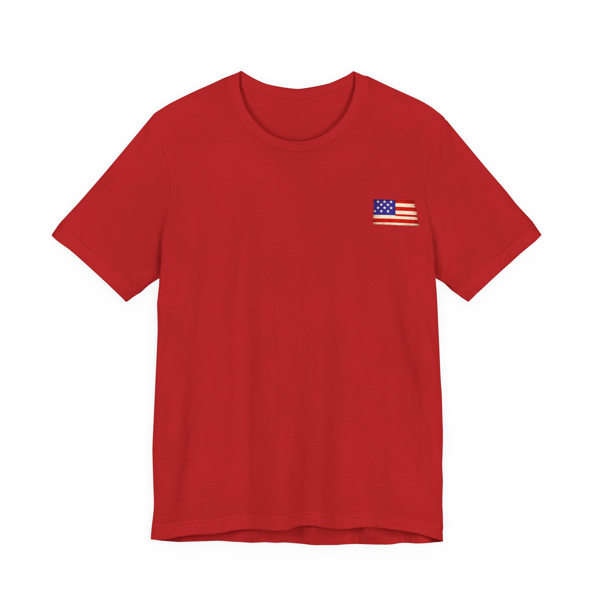 North Dakota Veteran T-Shirt — American Flag Map Military Tribute Tee - Image 6