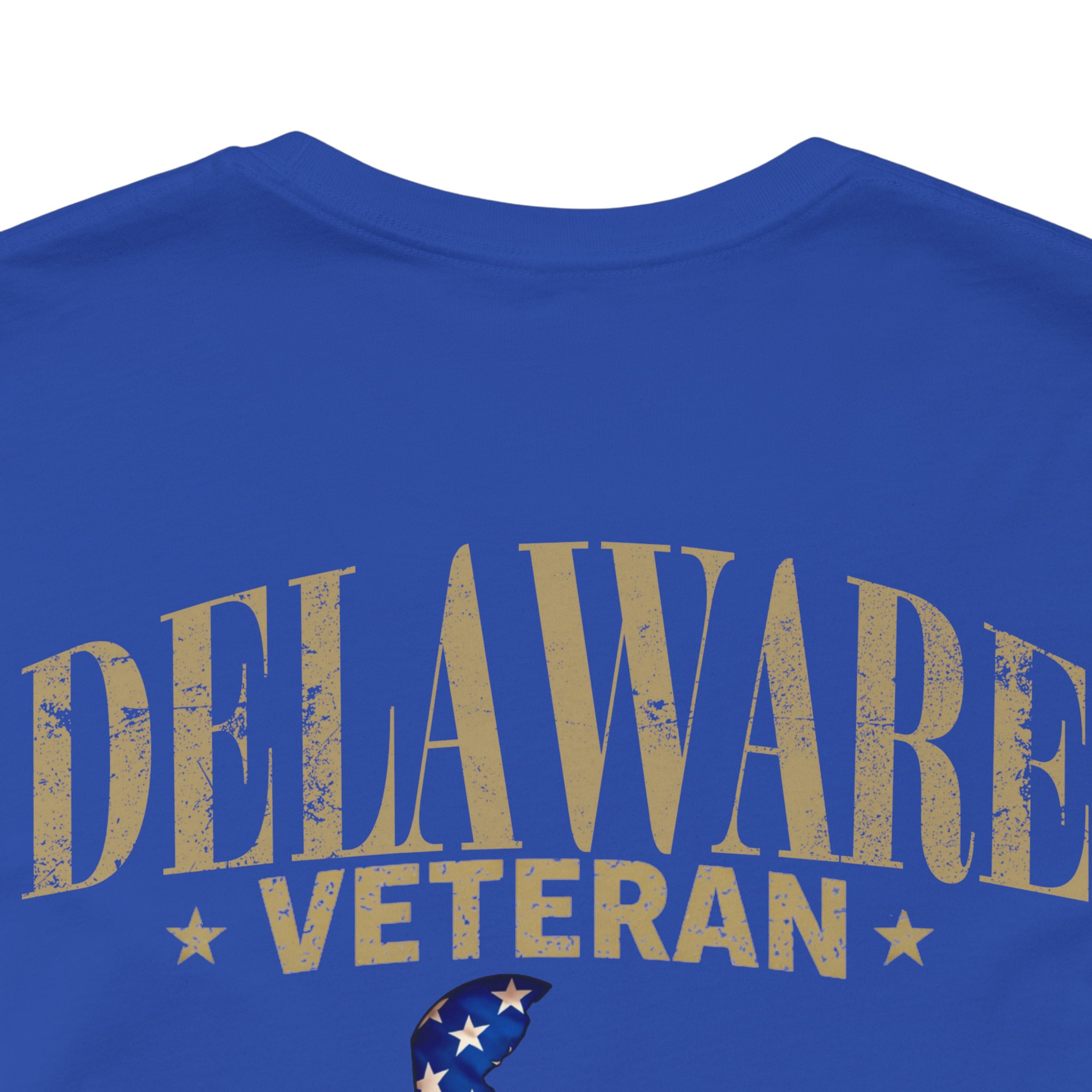 Delaware Veteran T-Shirt — American Flag Map Military Tribute Tee - Image 4