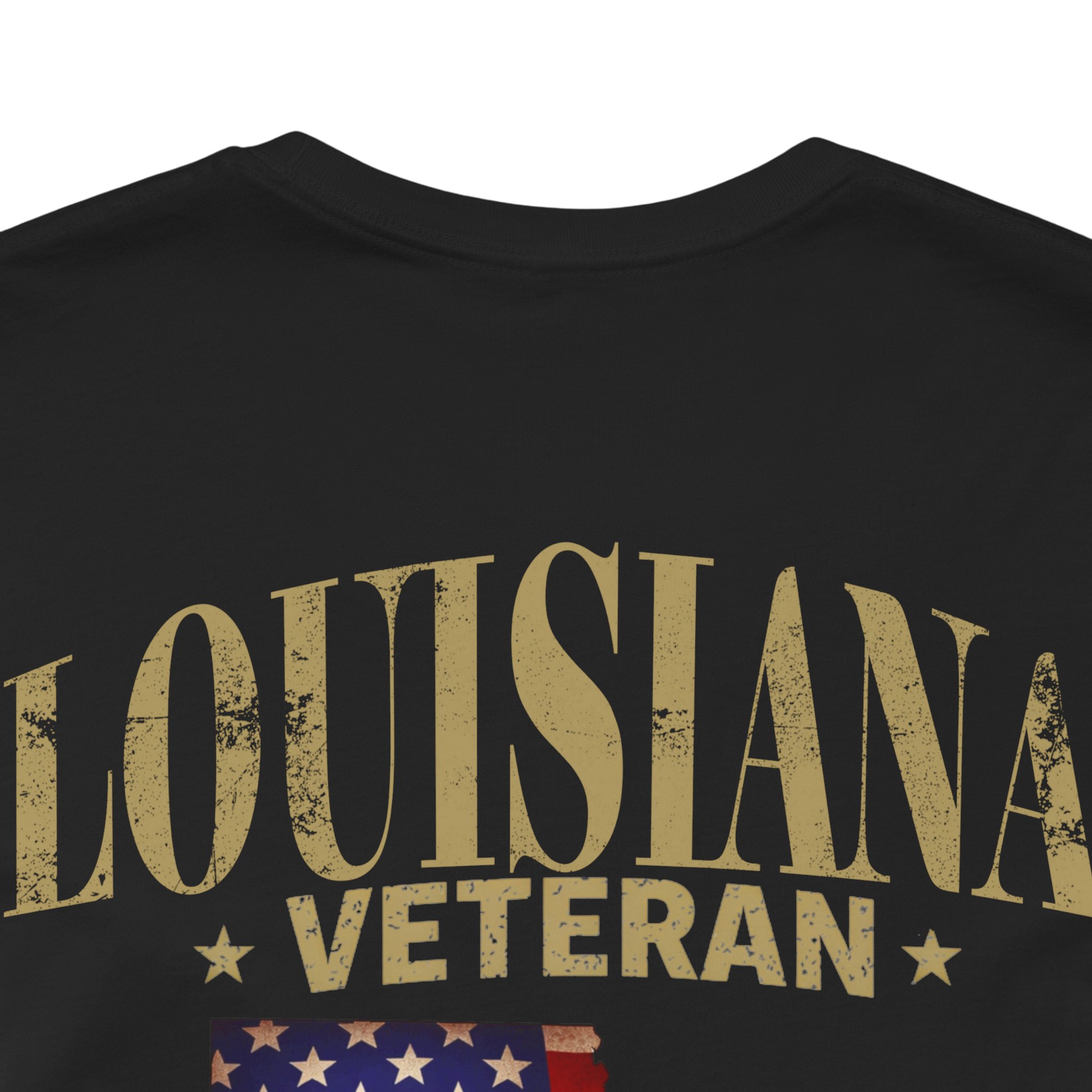 Louisiana Veteran T-Shirt — American Flag Alaska Map Military Tribute Tee - Image 10