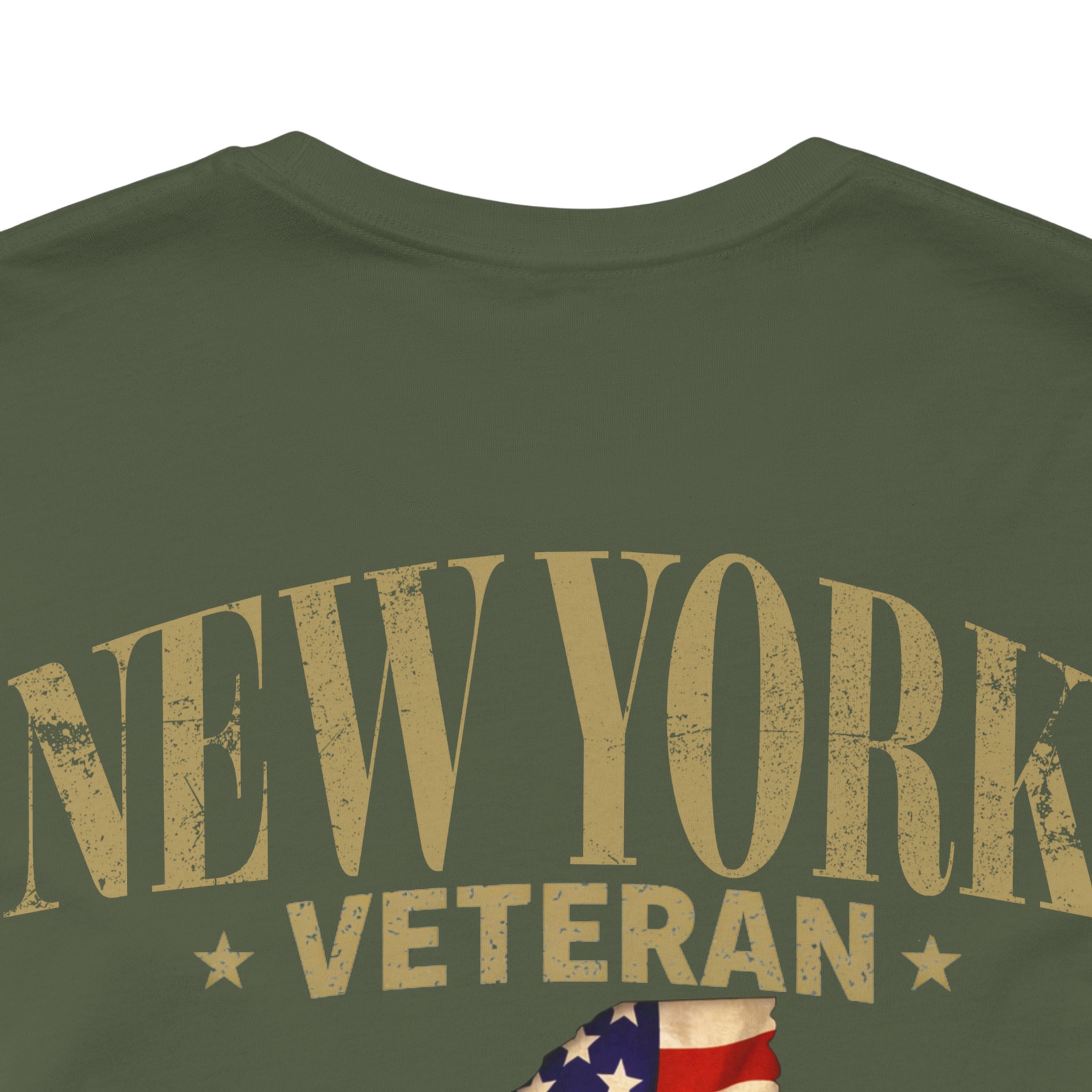 New York Veteran T-Shirt — American Flag Map Military Tribute Tee - Image 27