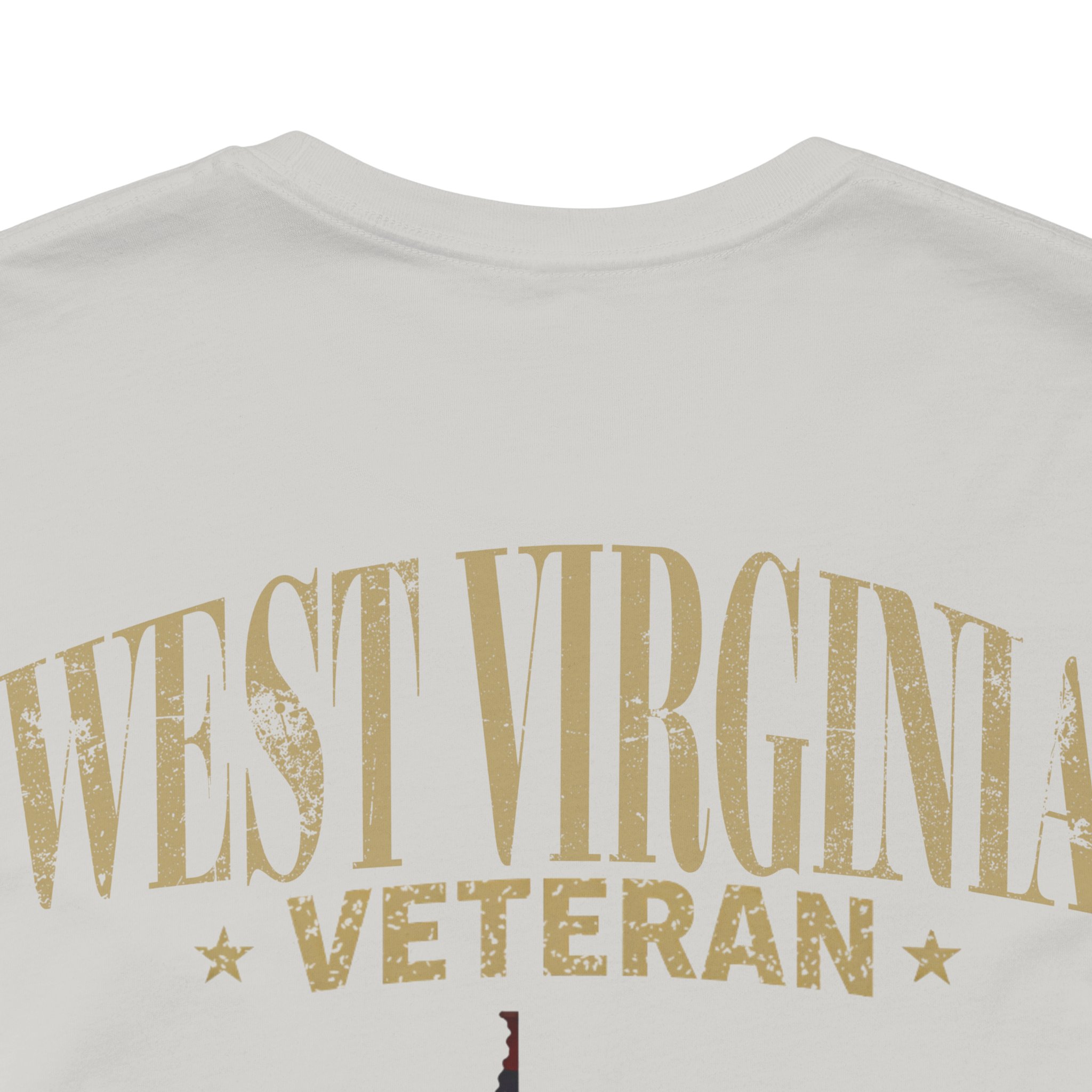 West Virginia Veteran T-Shirt — American Flag Map Military Tribute Tee - Image 11