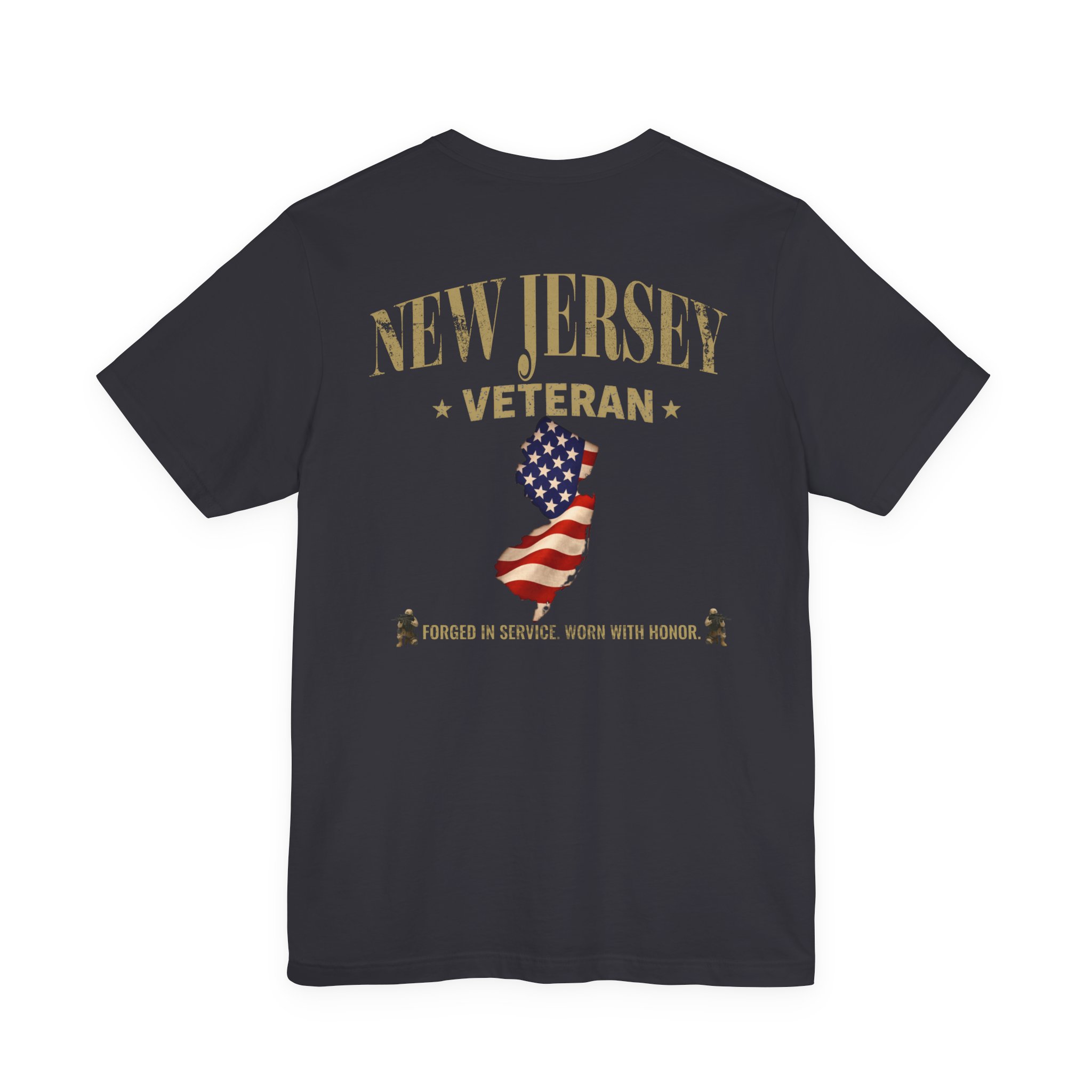 New Jersey Veteran T-Shirt — American Flag Map Military Tribute Tee - Image 10