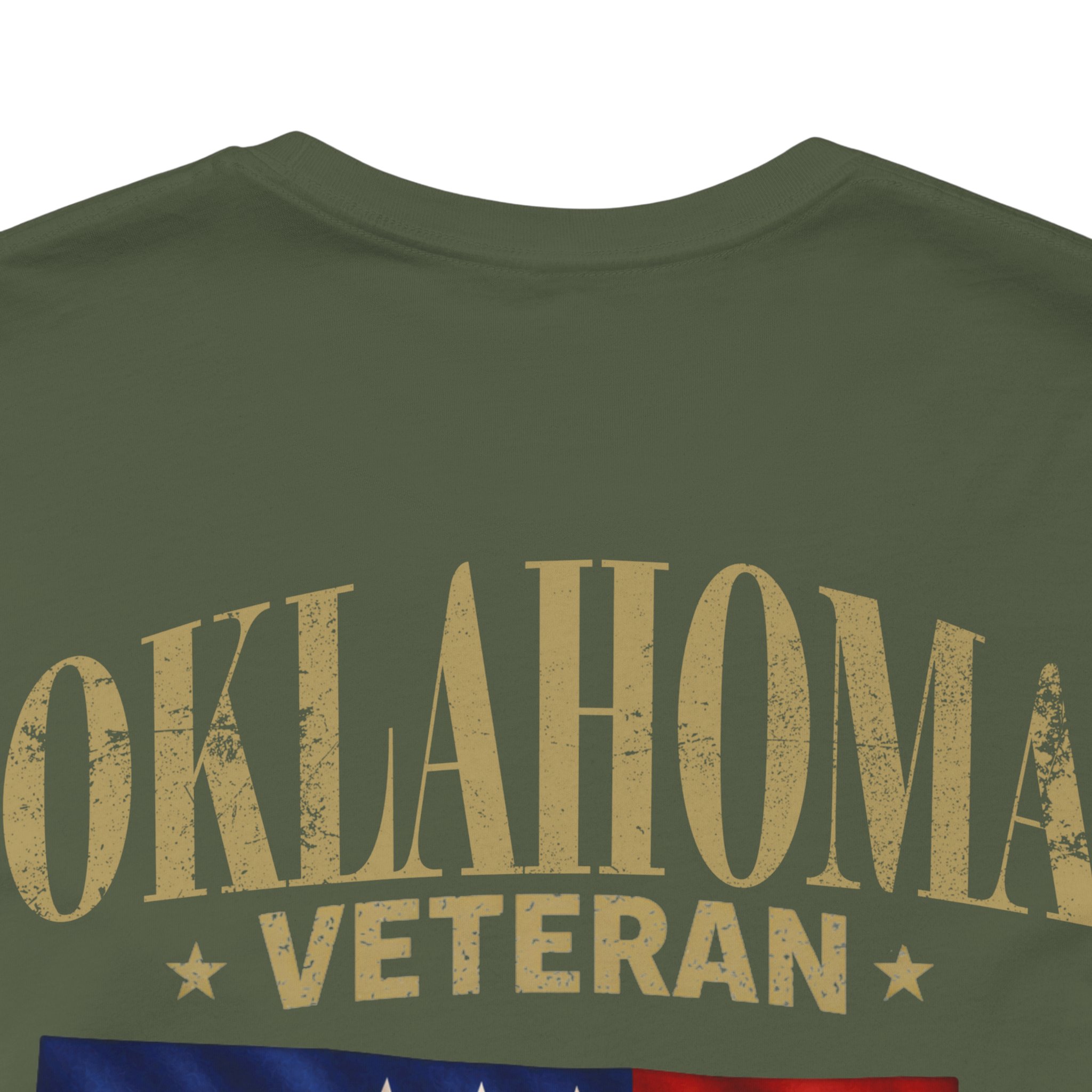 Oklahoma Veteran T-Shirt — American Flag Map Military Tribute Tee - Image 48