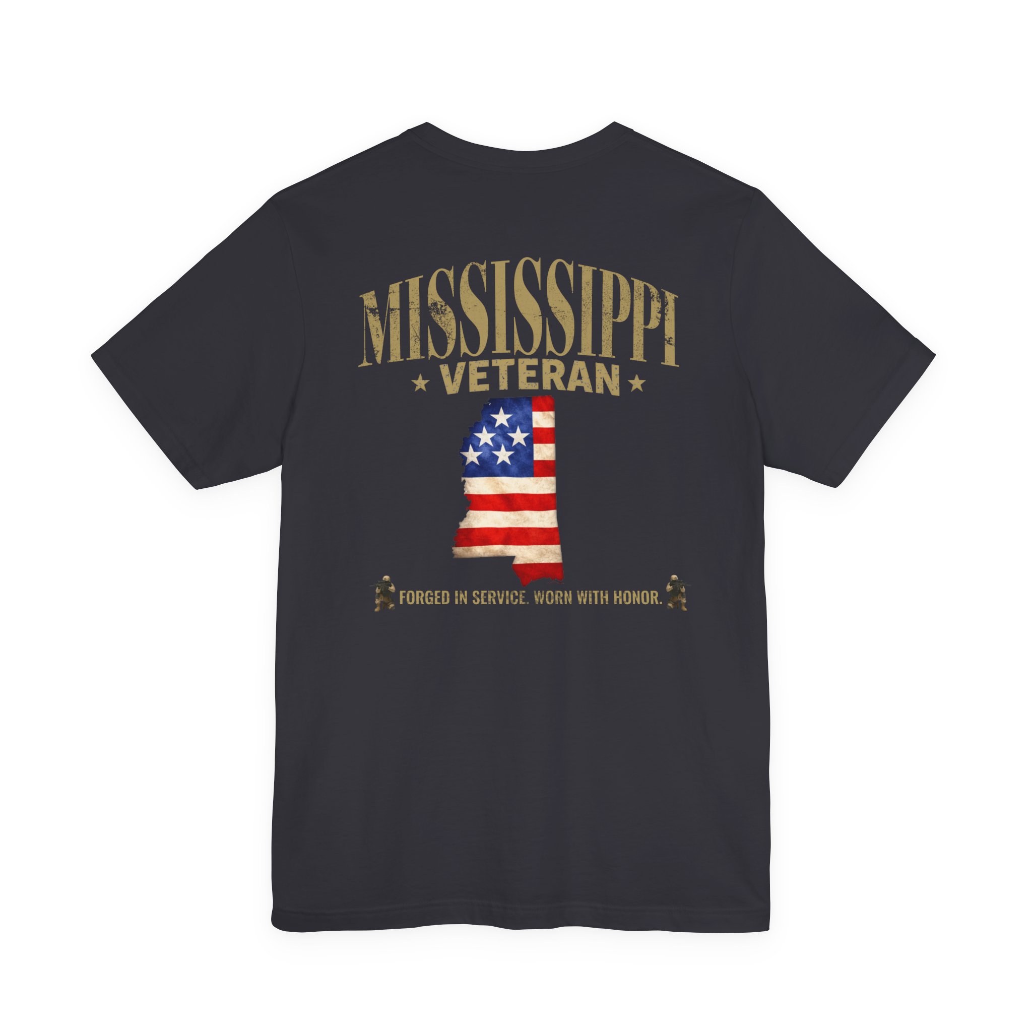 Mississippi Veteran T-Shirt — American Flag Alaska Map Military Tribute Tee - Image 4