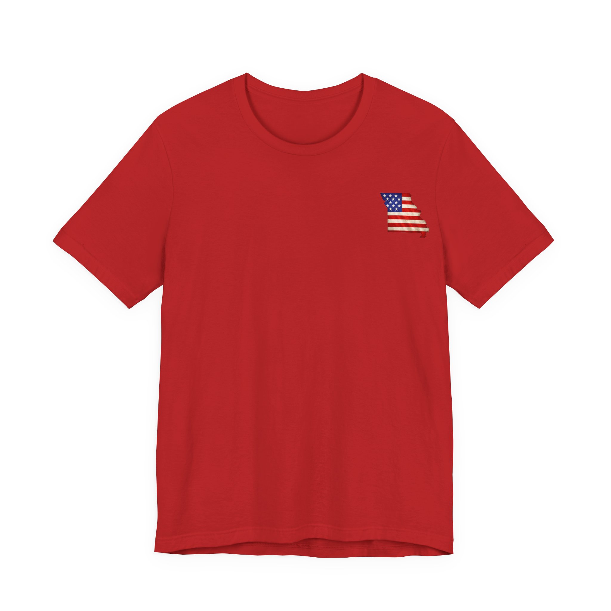 Missouri Veteran T-Shirt — American Flag Map Military Tribute Tee - Image 46