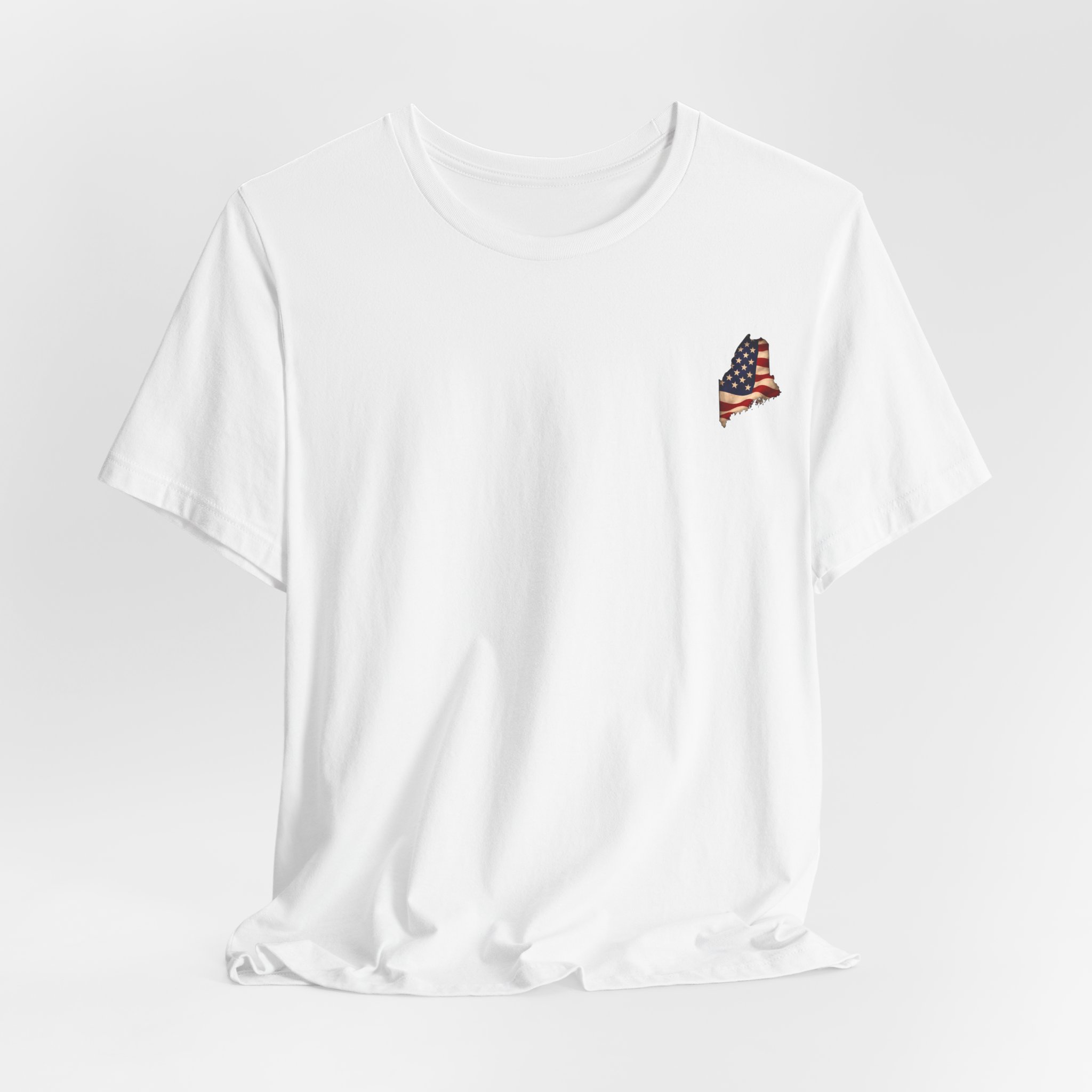 Maine Veteran T-Shirt — American Flag Map Military Tribute Tee - Image 18