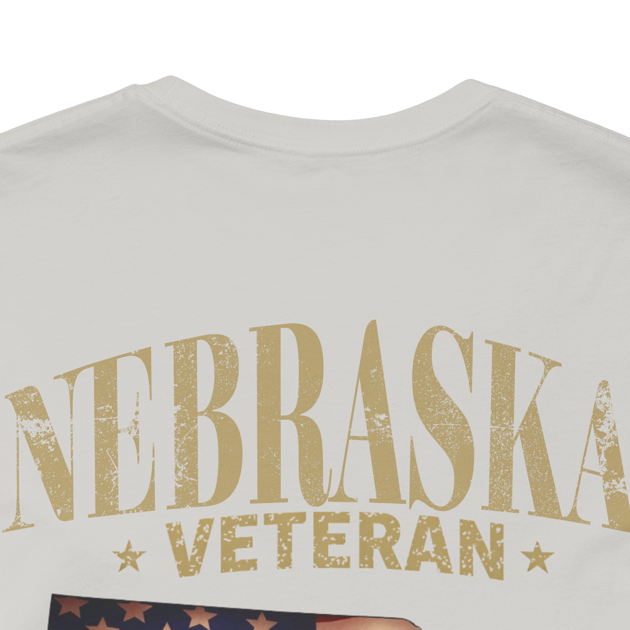 Nebraska Veteran T-Shirt — American Flag Map Military Tribute Tee - Image 6