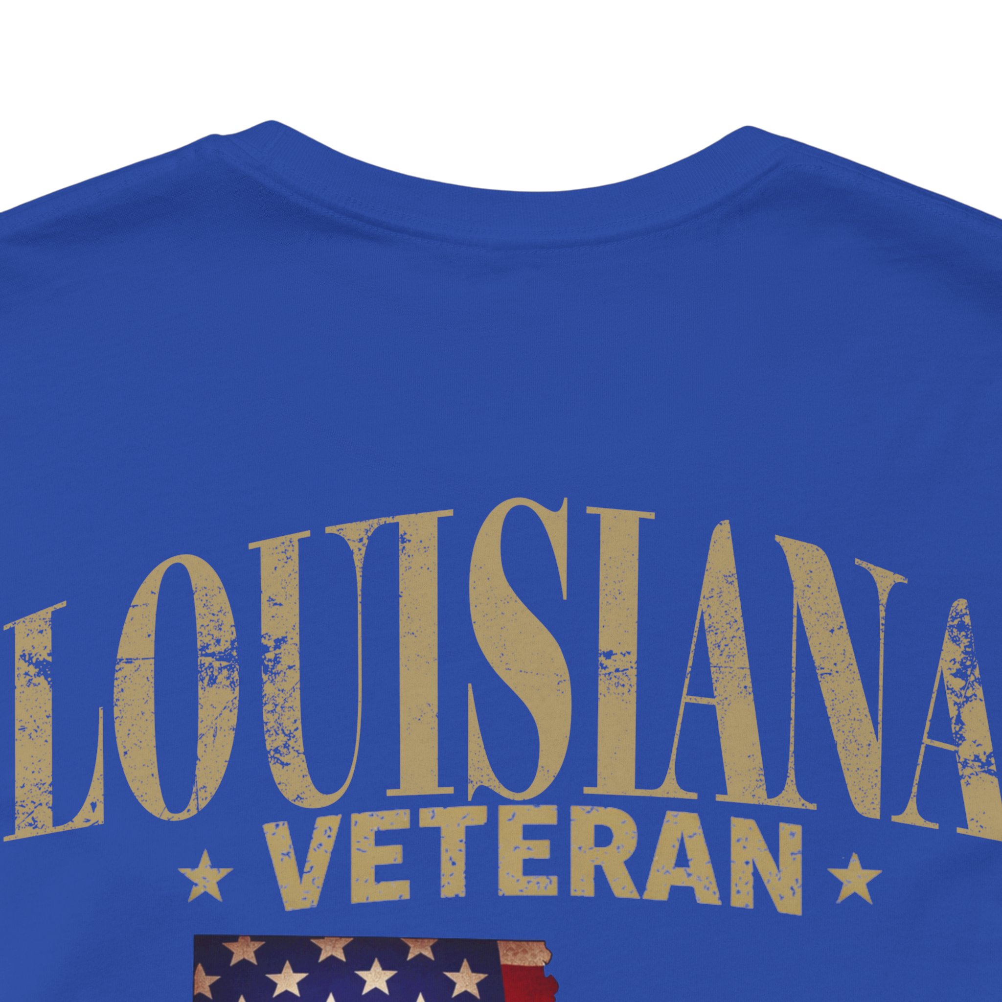 Louisiana Veteran T-Shirt — American Flag Alaska Map Military Tribute Tee - Image 30