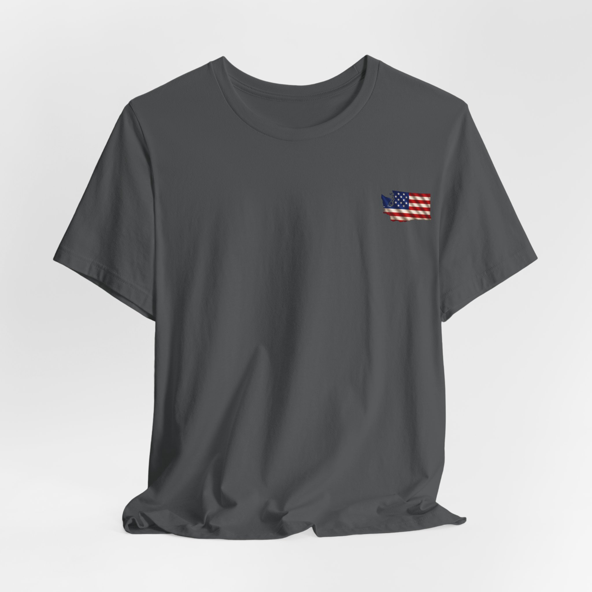 Washington Veteran T-Shirt — American Flag Map Military Tribute Tee - Image 3