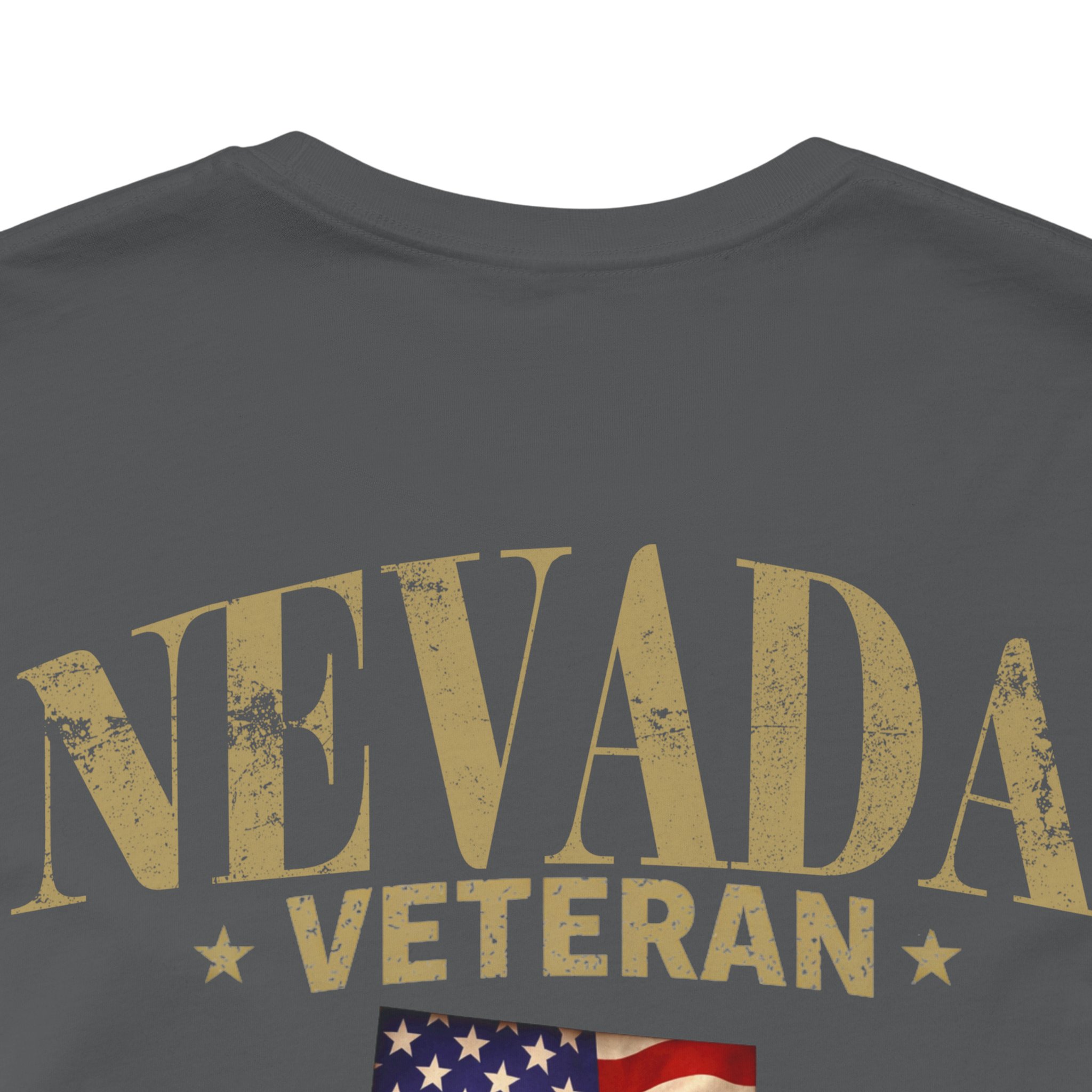 Nevada Veteran T-Shirt — American Flag Alaska Map Military Tribute Tee - Image 9