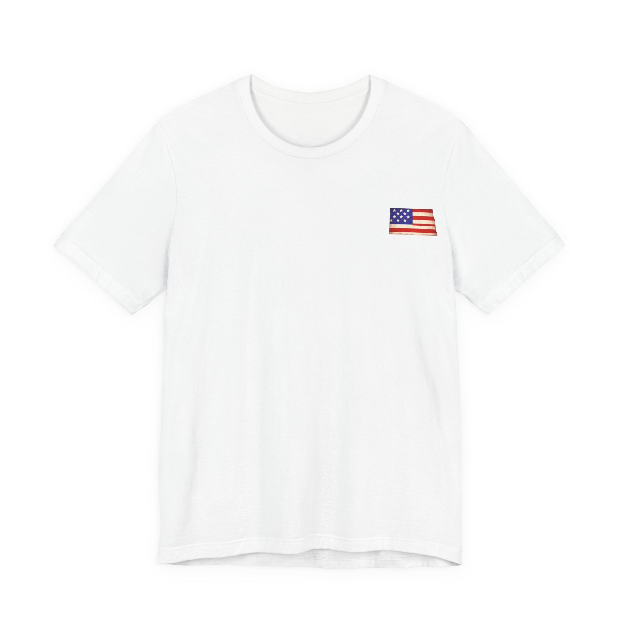 North Dakota Veteran T-Shirt — American Flag Map Military Tribute Tee - Image 13