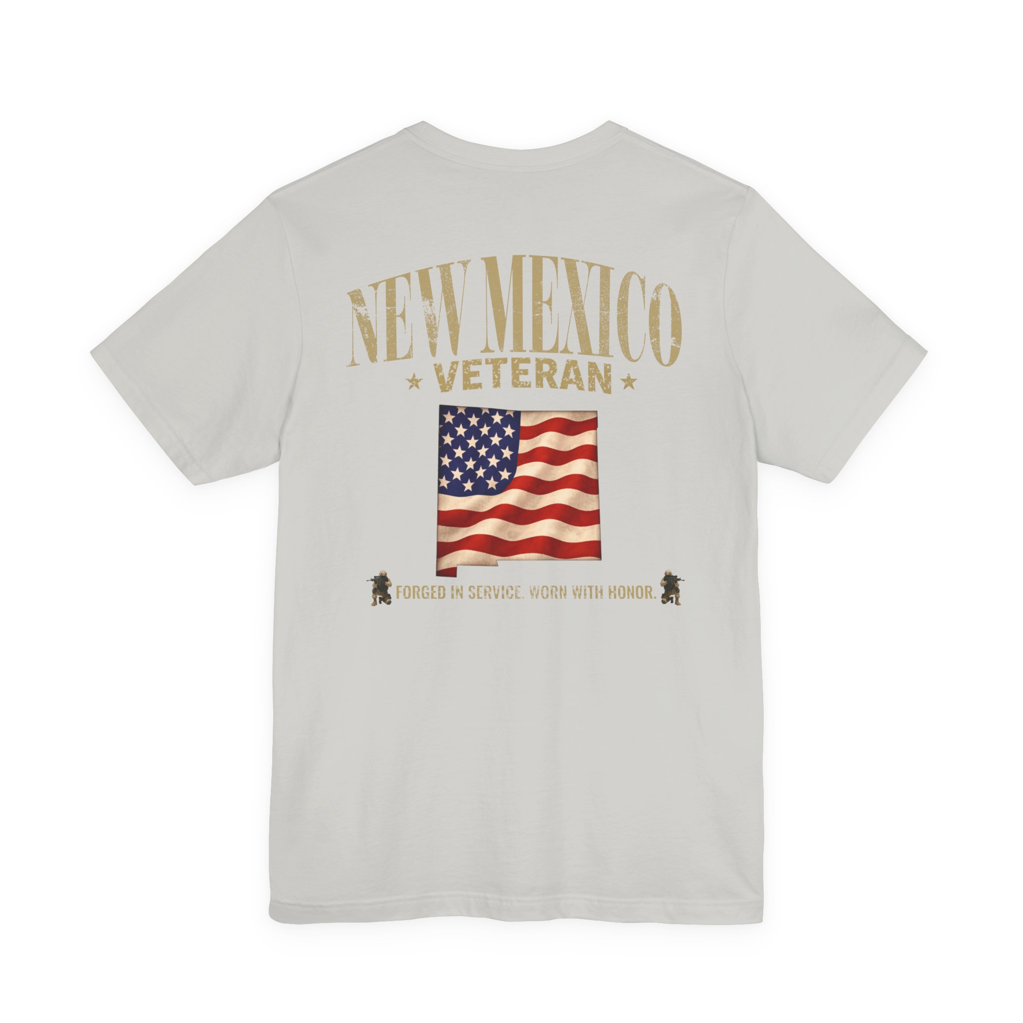 New Mexico Veteran T-Shirt — American Flag Map Military Tribute Tee - Image 18