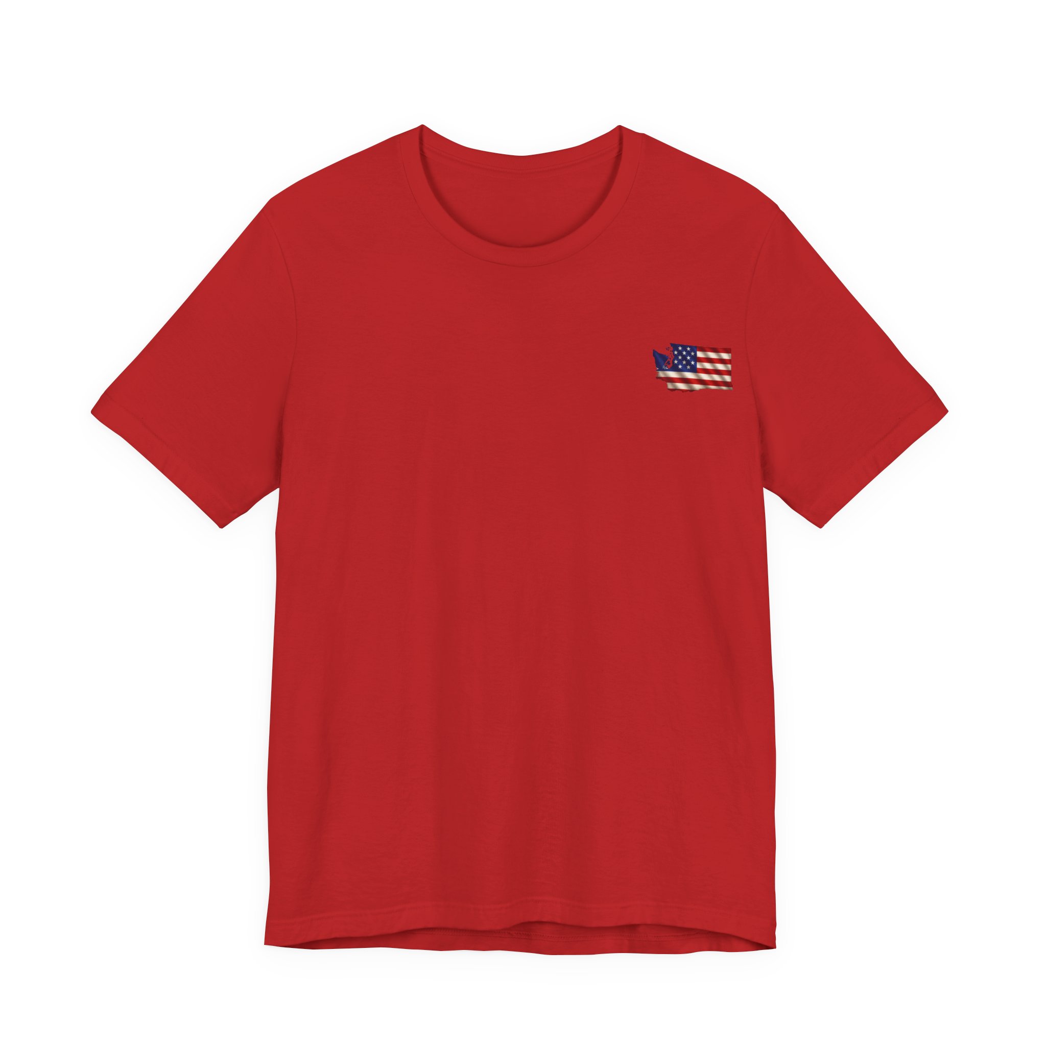 Washington Veteran T-Shirt — American Flag Map Military Tribute Tee - Image 46