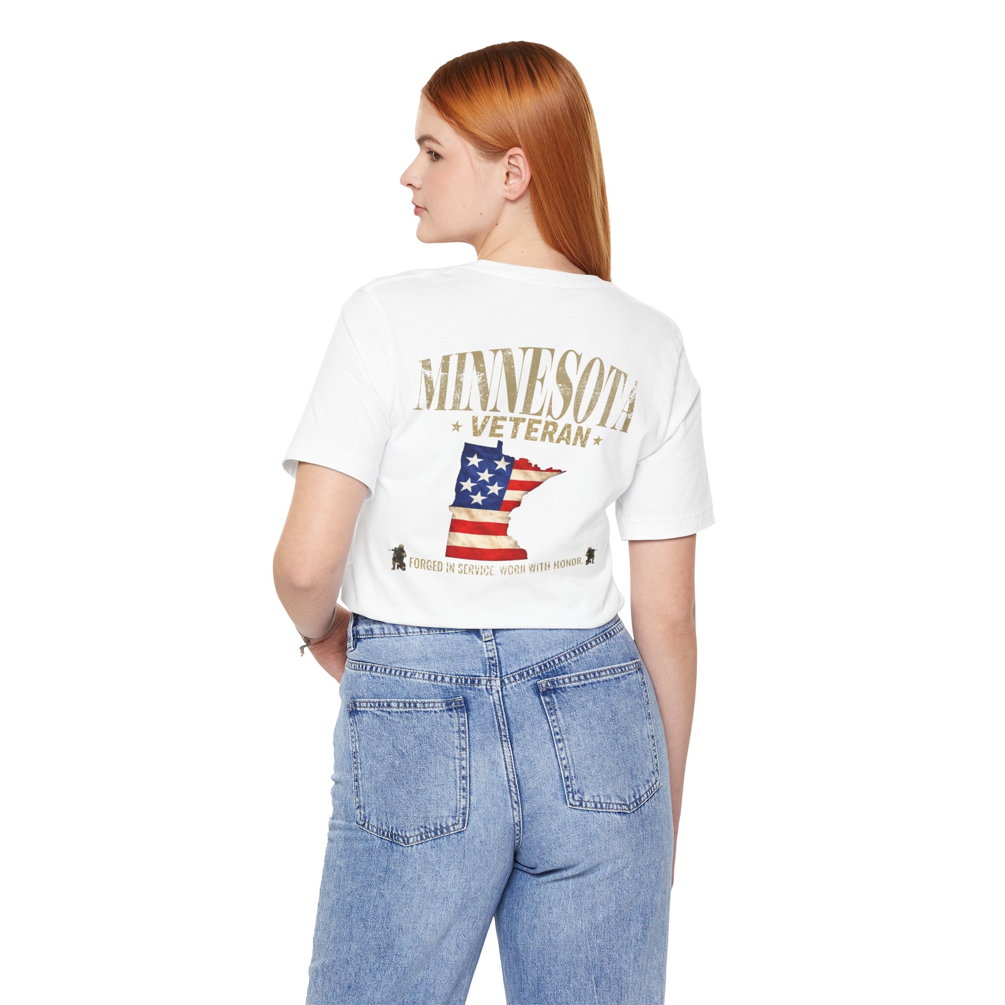Minnesota Veteran T-Shirt — American Flag Alaska Map Military Tribute Tee - Image 36
