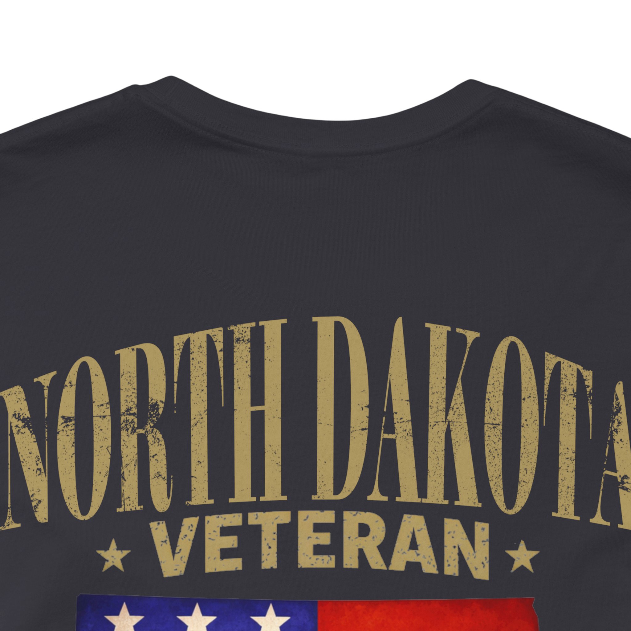 North Dakota Veteran T-Shirt — American Flag Map Military Tribute Tee - Image 11