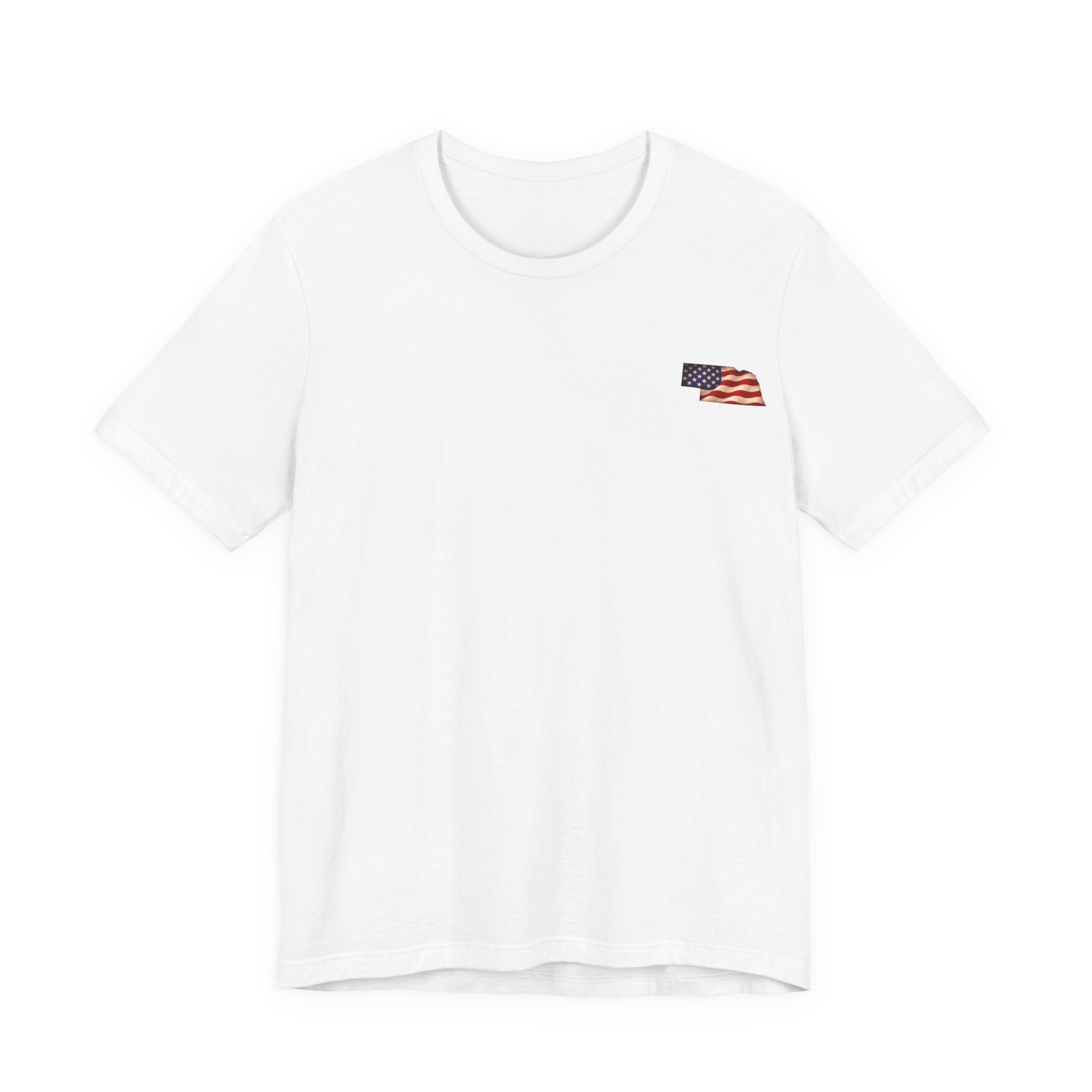 Nebraska Veteran T-Shirt — American Flag Map Military Tribute Tee - Image 21