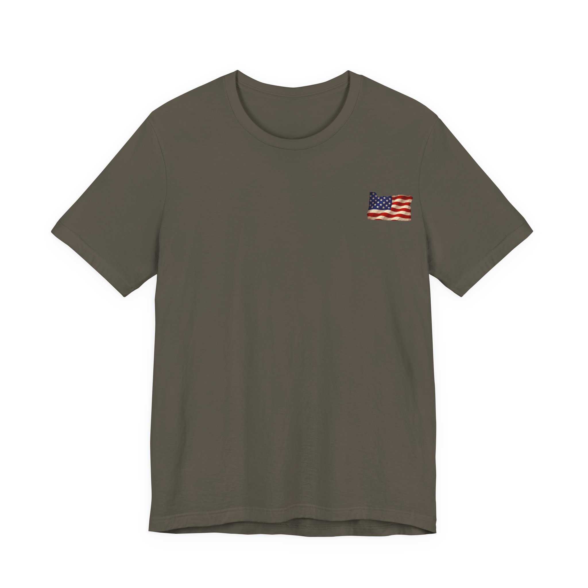 Oregon Veteran T-Shirt — American Flag Map Military Tribute Tee - Image 11
